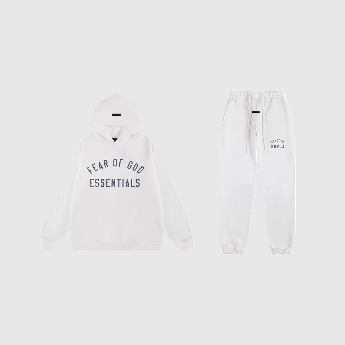 Essentials Eggshell Hoodie Set front view – Fear of God matching set