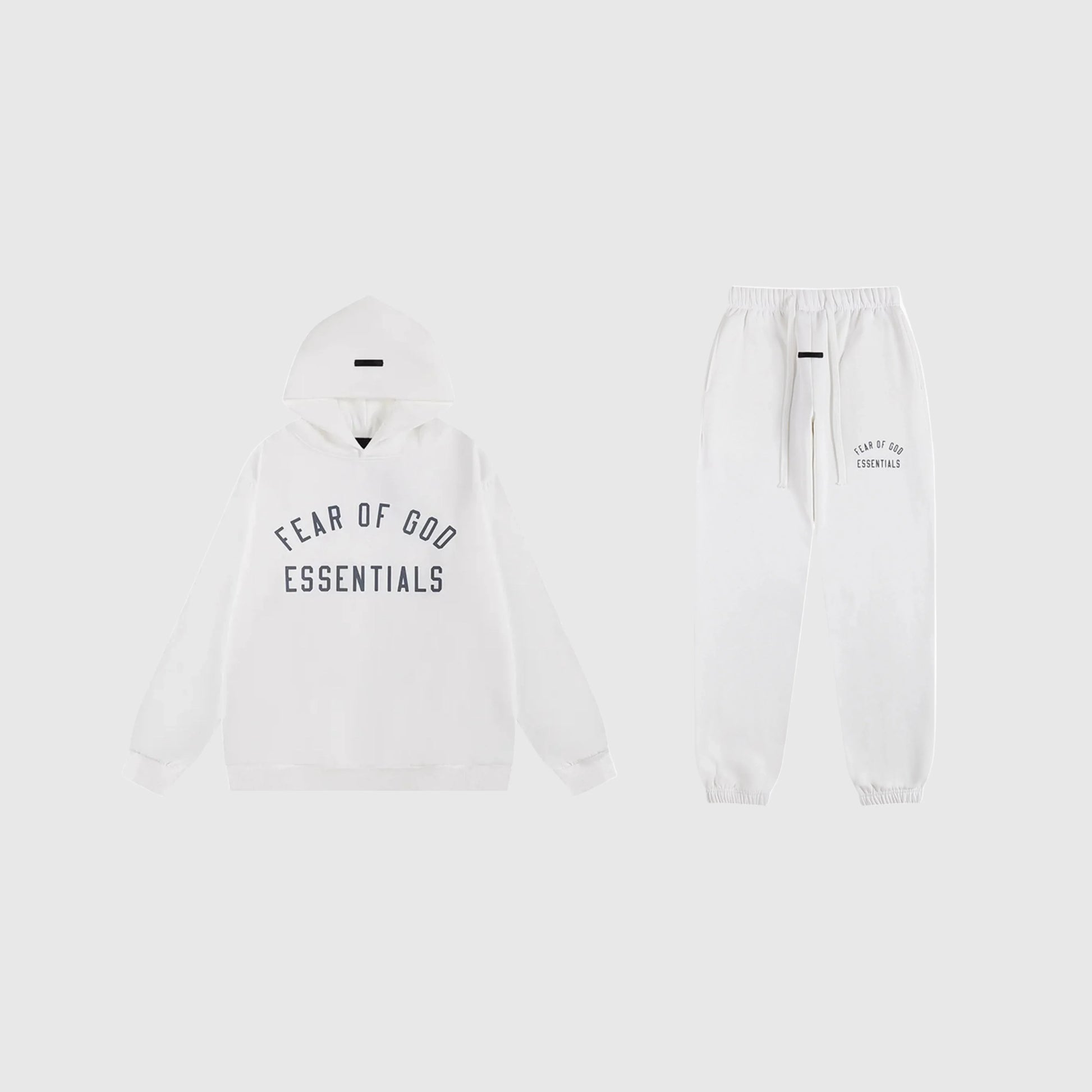 Essentials Eggshell Hoodie Set front view – Fear of God matching set