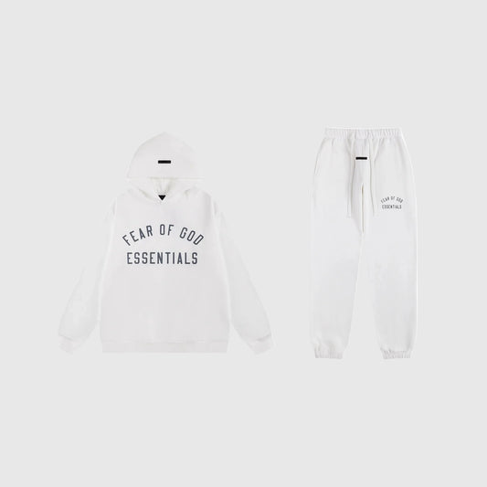 Essentials Eggshell Hoodie Set front view – Fear of God matching set
