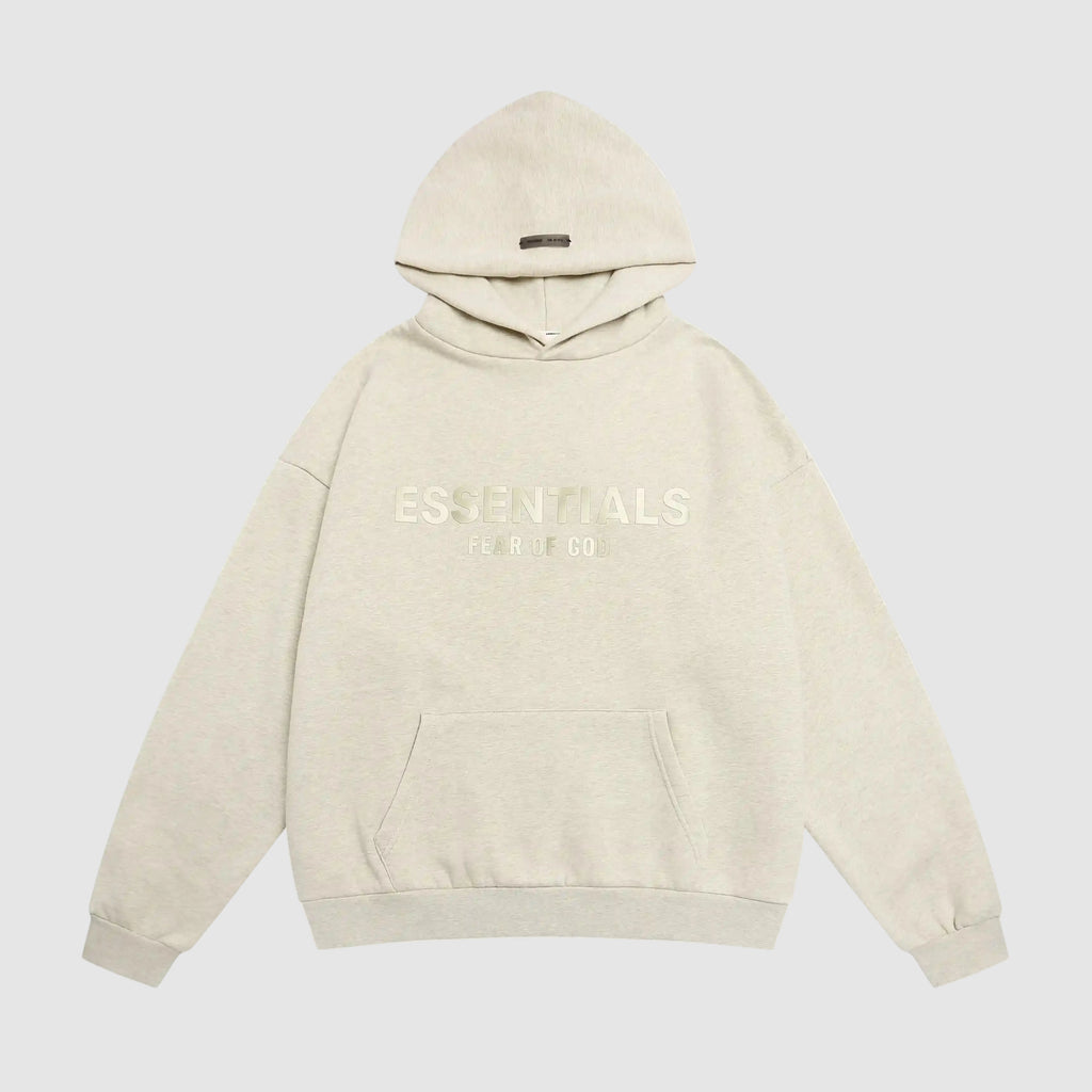 ESSENTIALS Clothing Essentials Fear Of God Light Heathered Oatmeal Hoodie