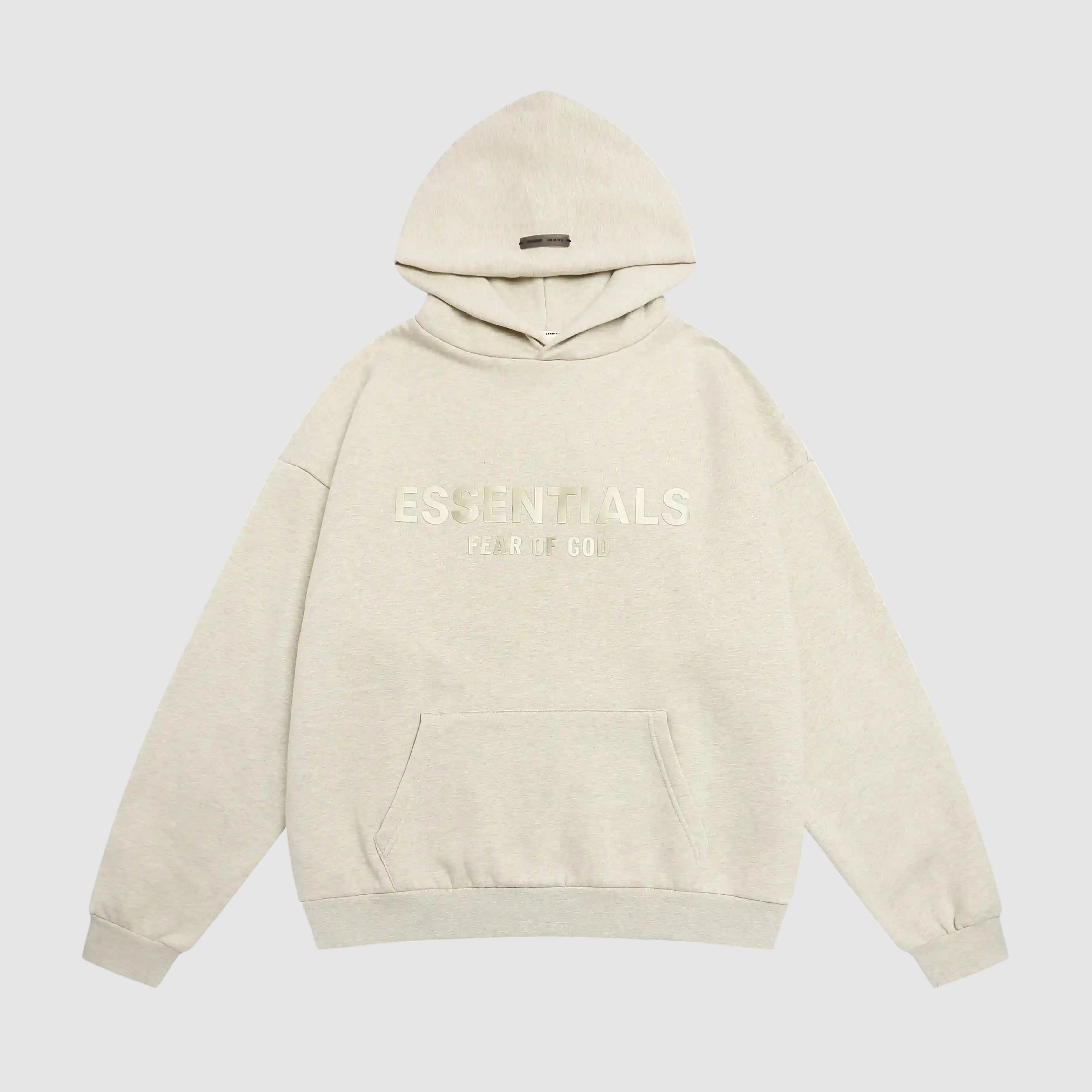 ESSENTIALS Clothing Essentials Fear Of God Light Heathered Oatmeal Hoodie