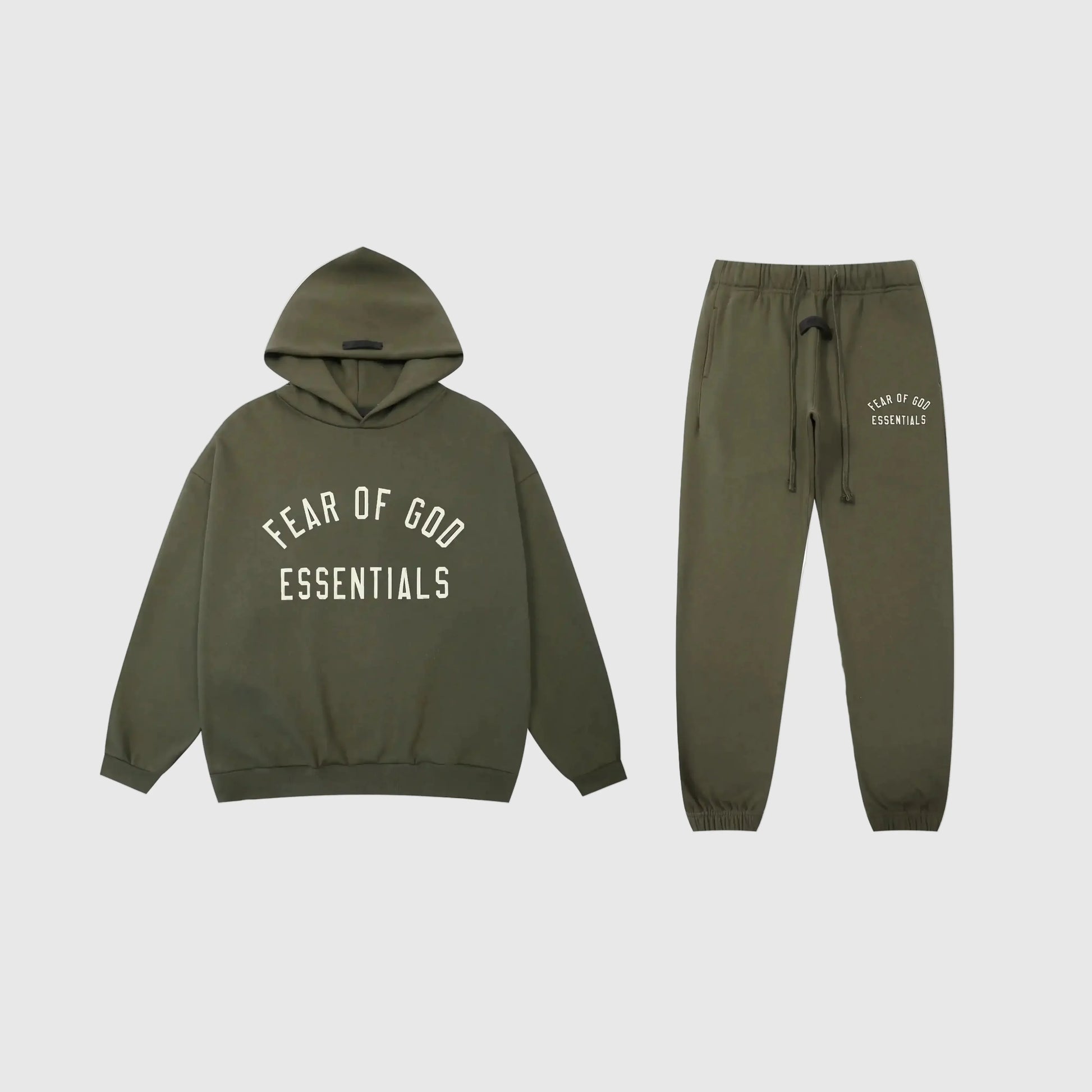 Essentials hemlock fleece tracksuit set with relaxed fit by Fear Of God