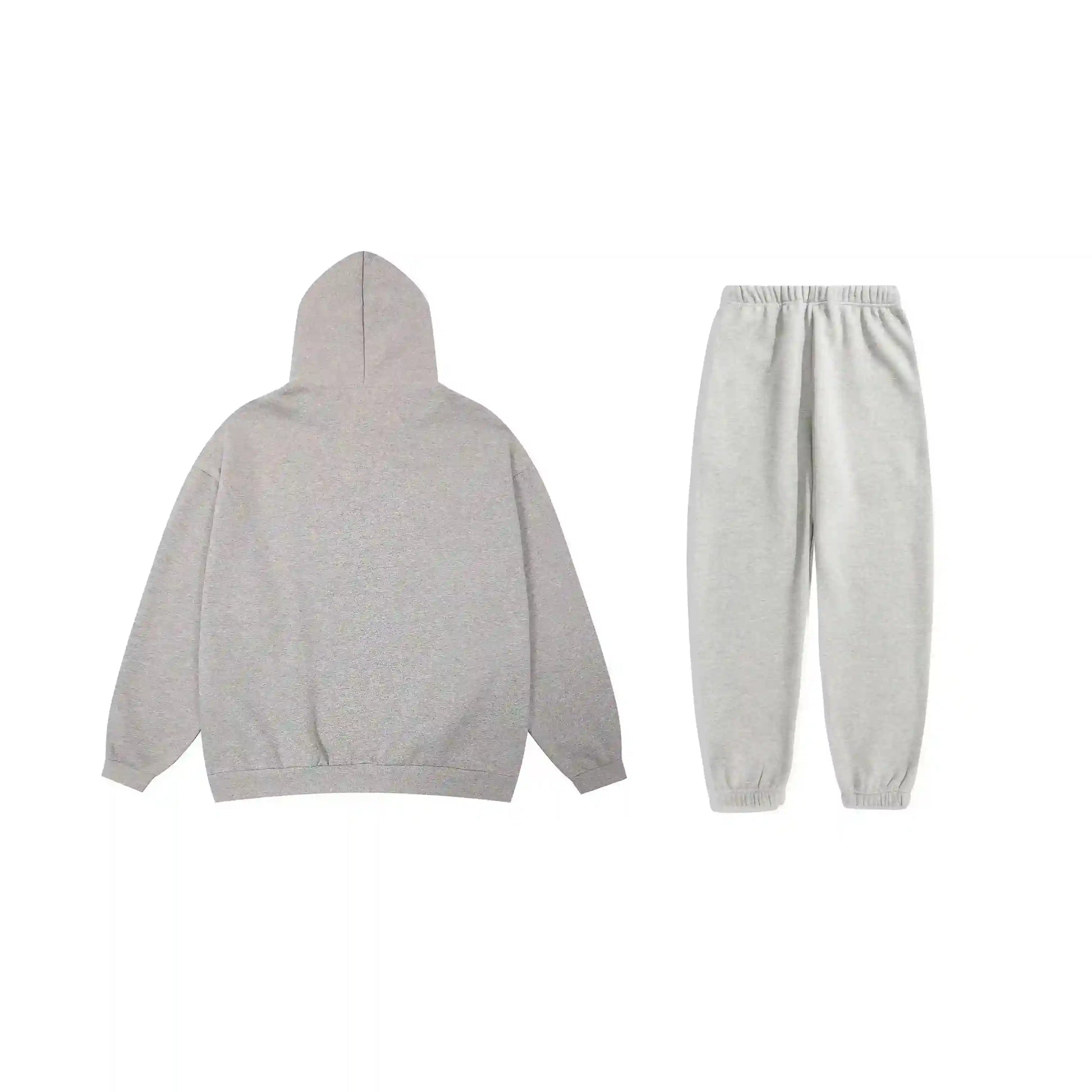 Fear of God Essentials Light Heather Oatmeal hoodie set hoodie and jogger set
