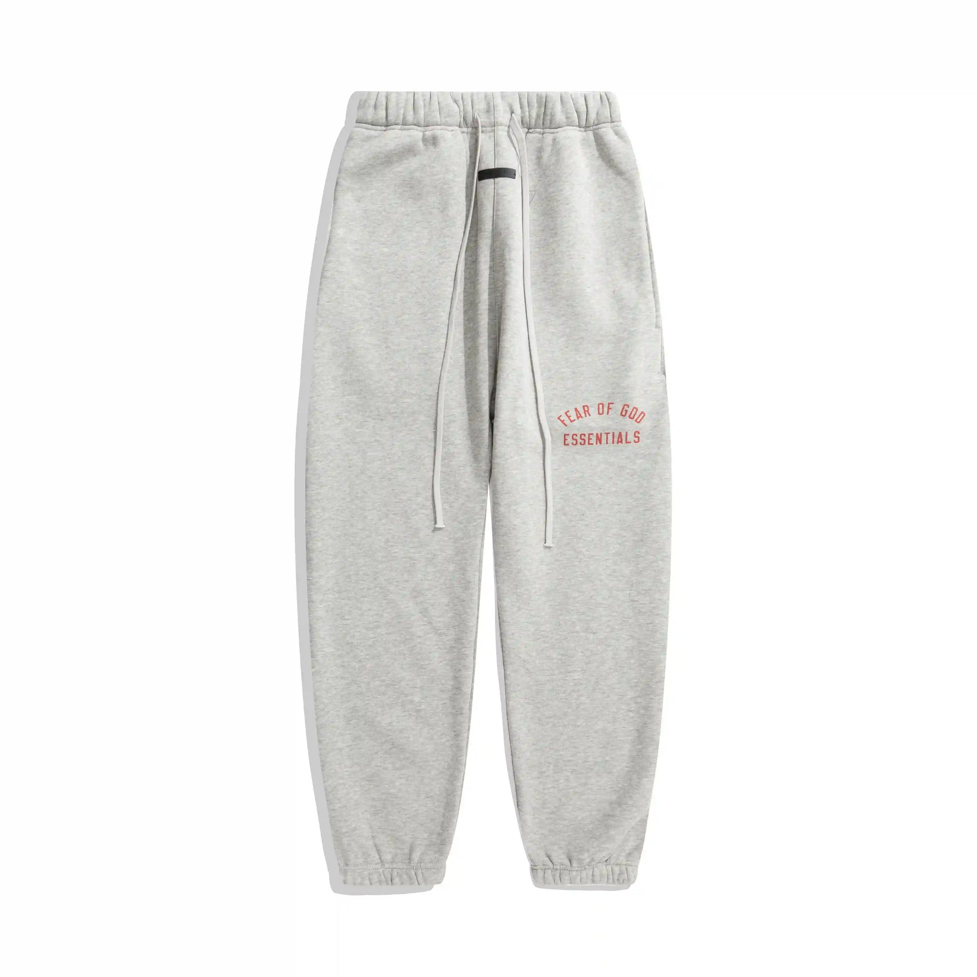 Fear of God Essentials Light Heather Oatmeal hoodie set hoodie and jogger set