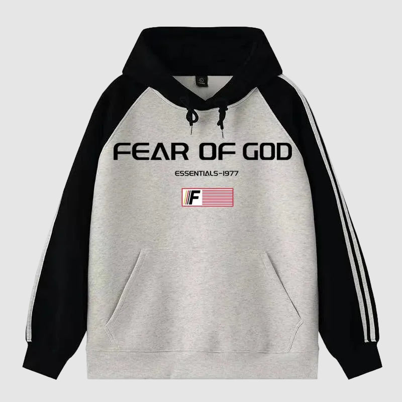 ESSENTIALS Fear Of God Grey Signature 1977 Hoodie