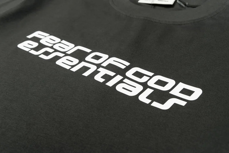ESSENTIALS Light Black Ponte 90s T-Shirt