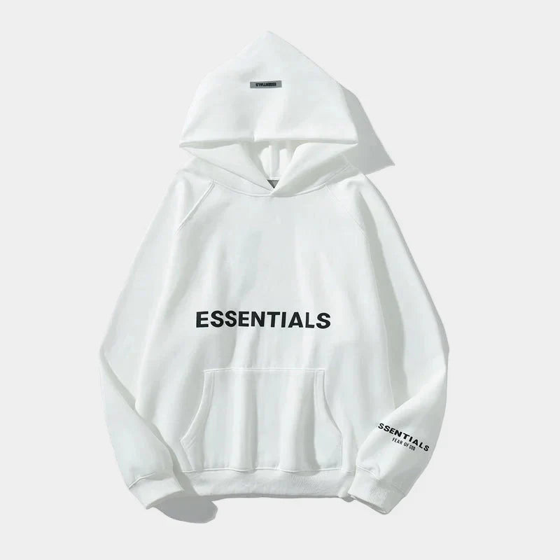 essentials oversized off white hoodie relaxed fit streetwear