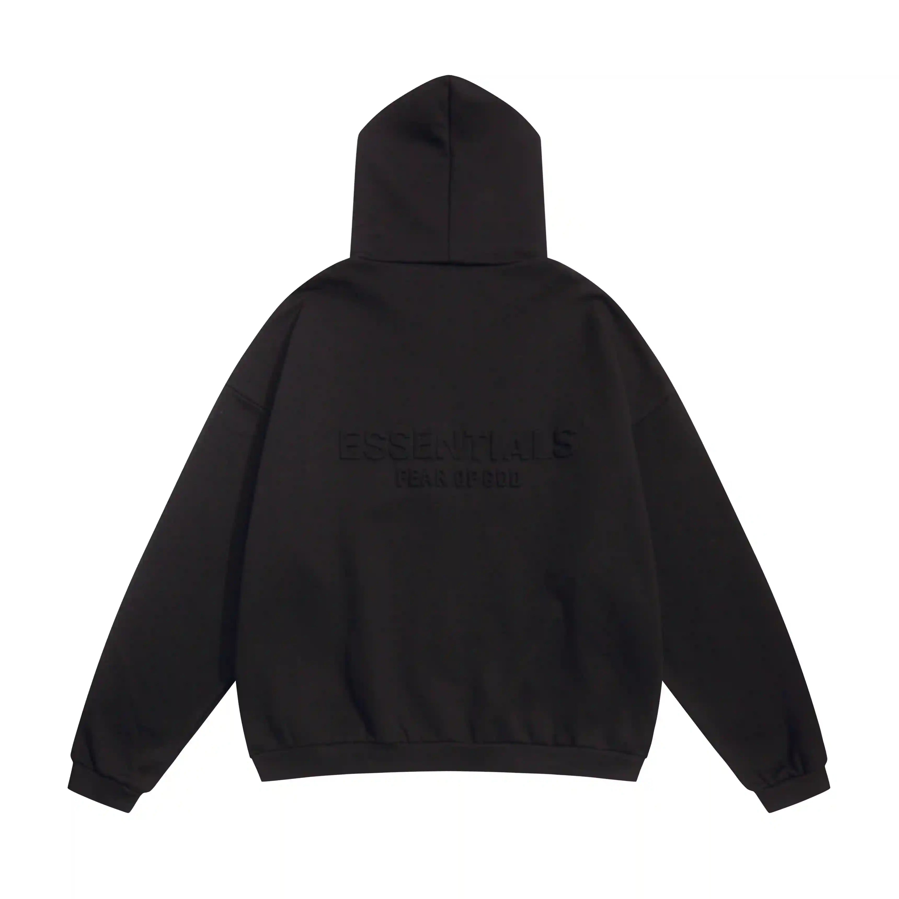 Essentials Black Fear Of God Zip Hoodies