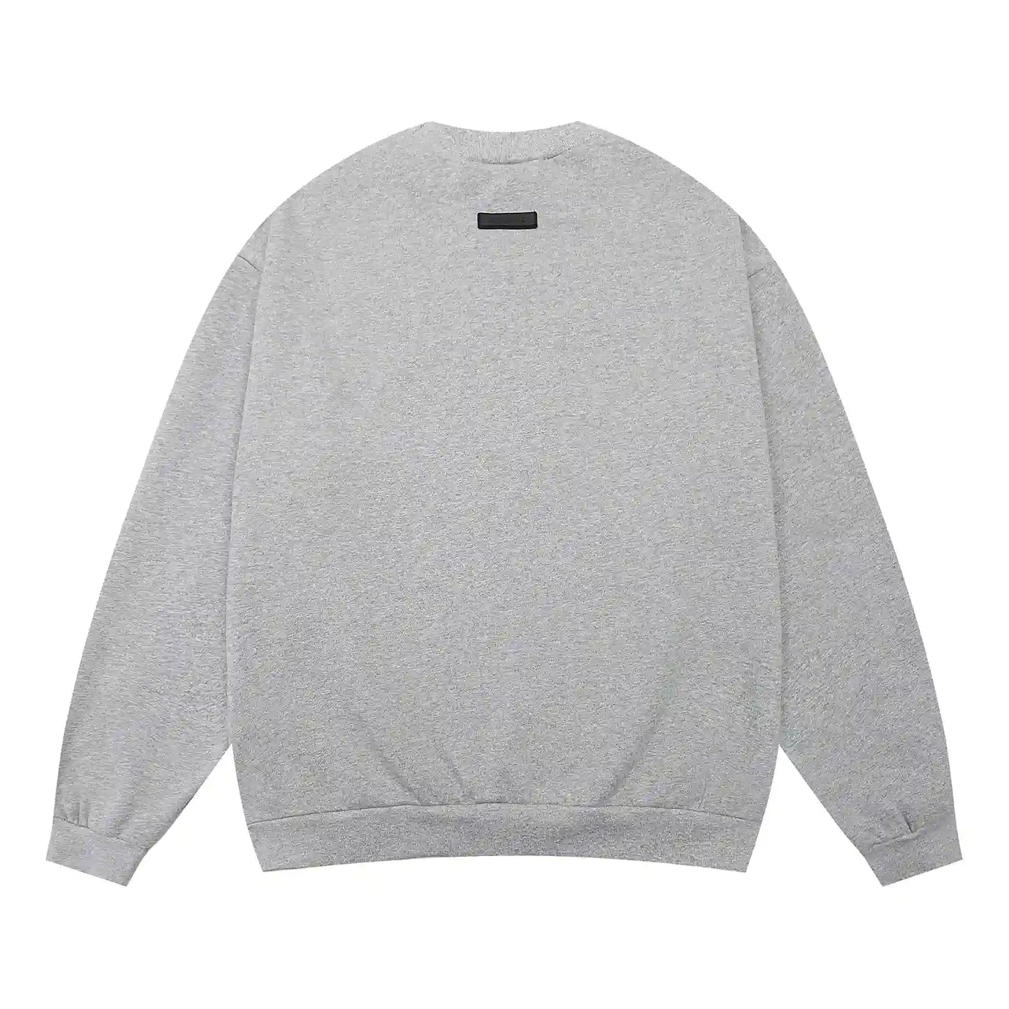 essentials dark heather oatmeal crewneck sweatshirt soft fleece casual