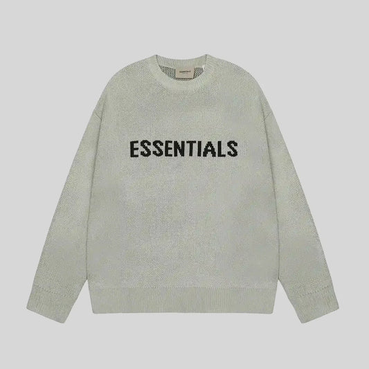 essentials ash grey sweatshirt relaxed fit streetwear