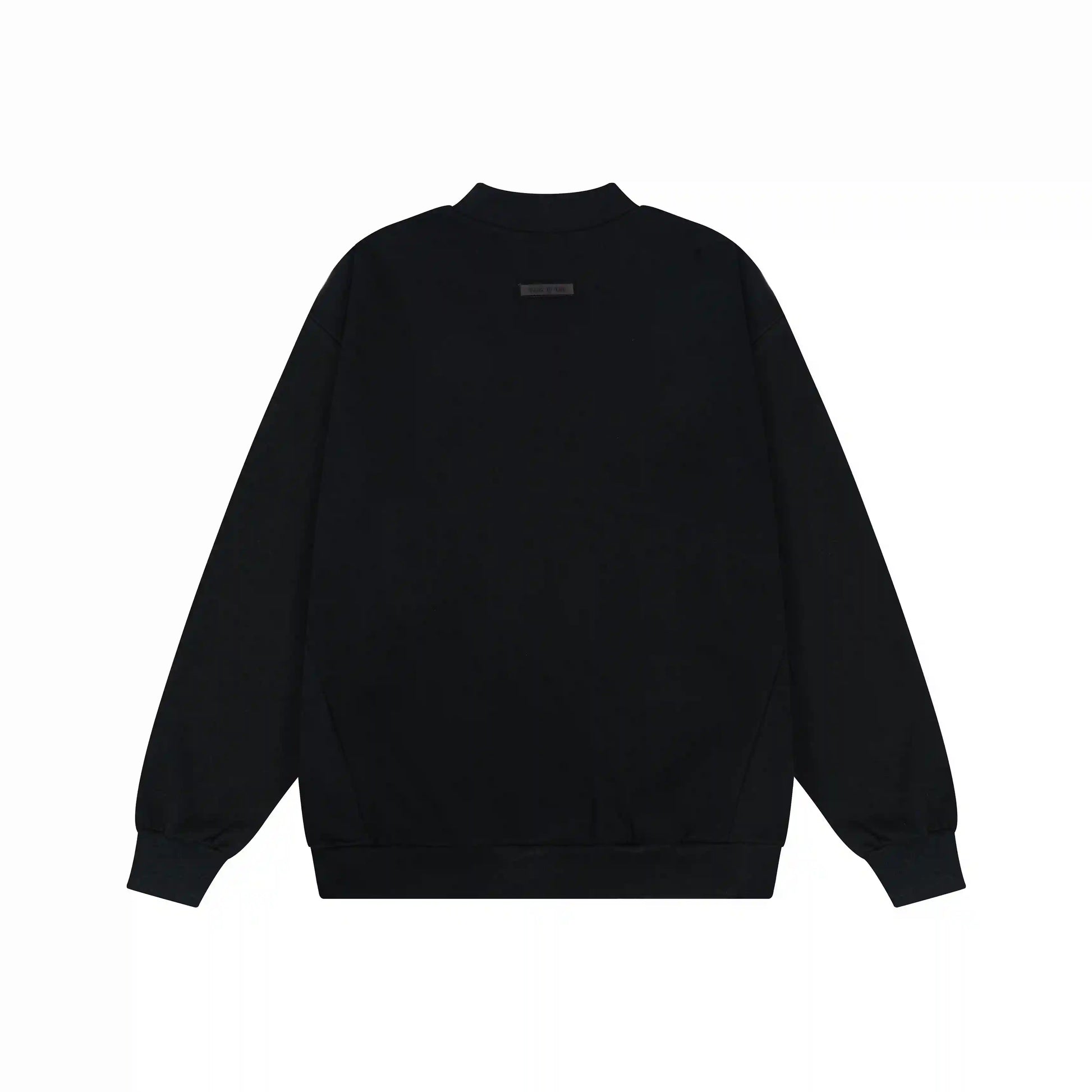 essentials black crewneck sweatshirt soft fleece casual