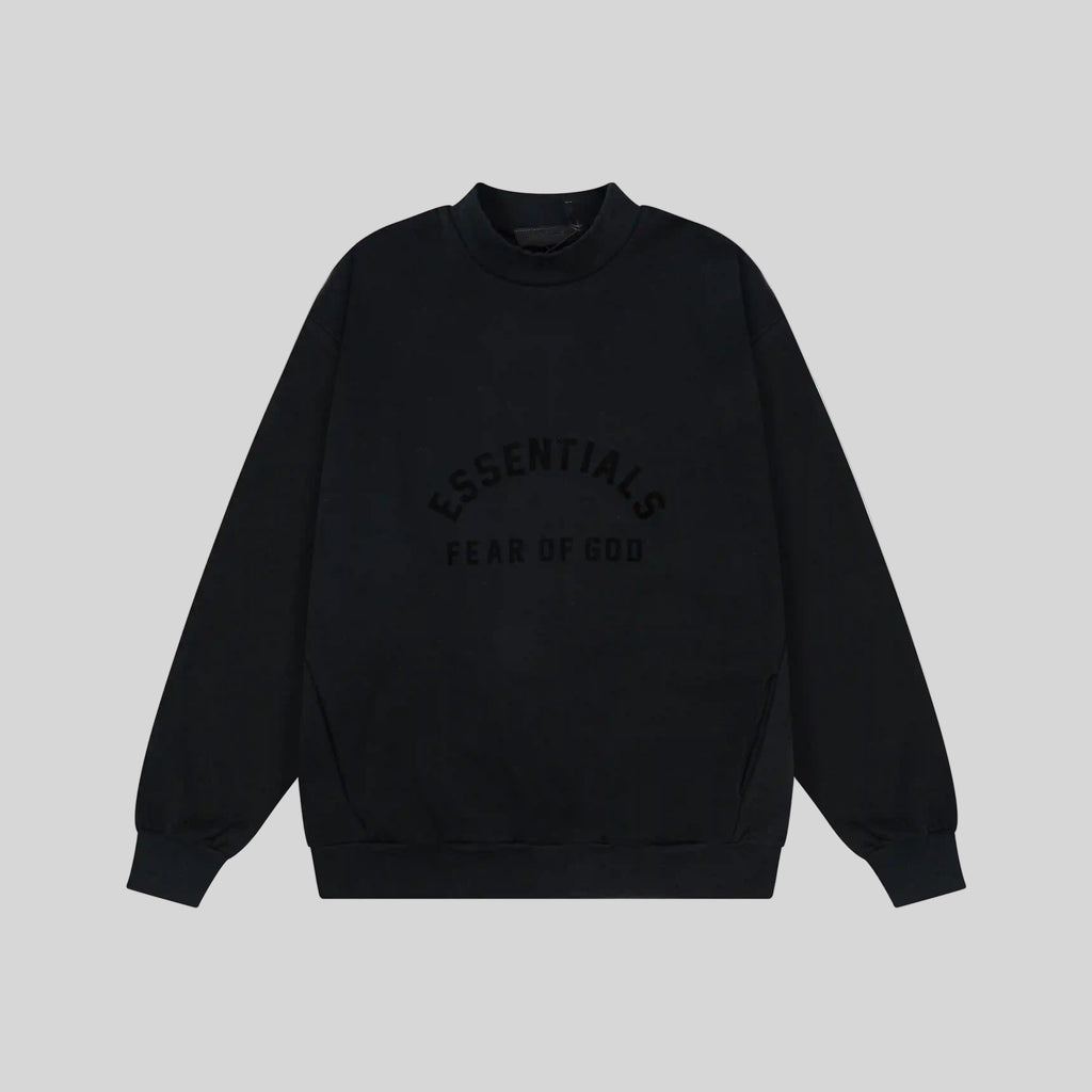 Essentials Clothing Black Sweatshirt Front