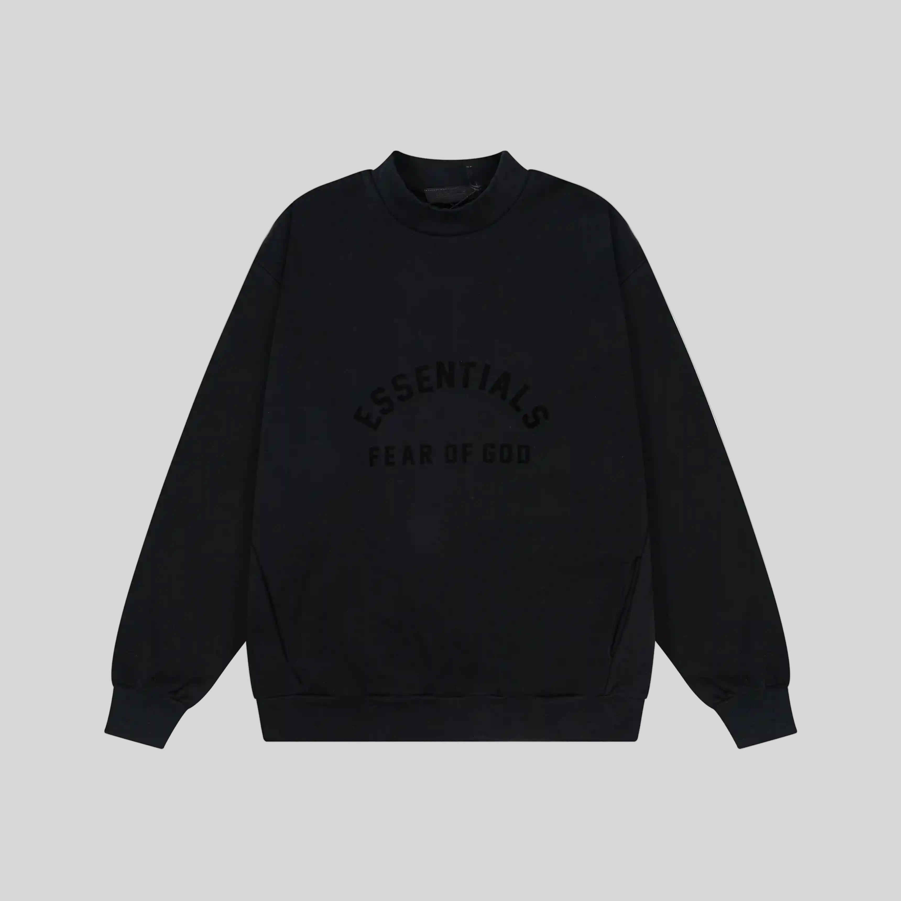 Essentials Clothing Black Sweatshirt Front