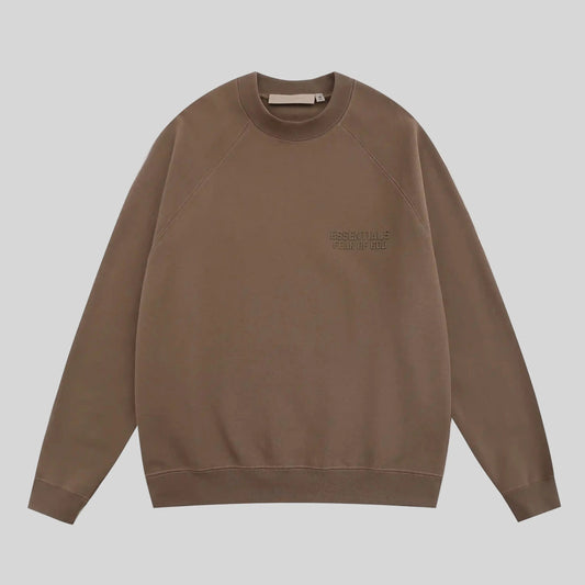 essentials brown sweatshirt relaxed fit streetwear