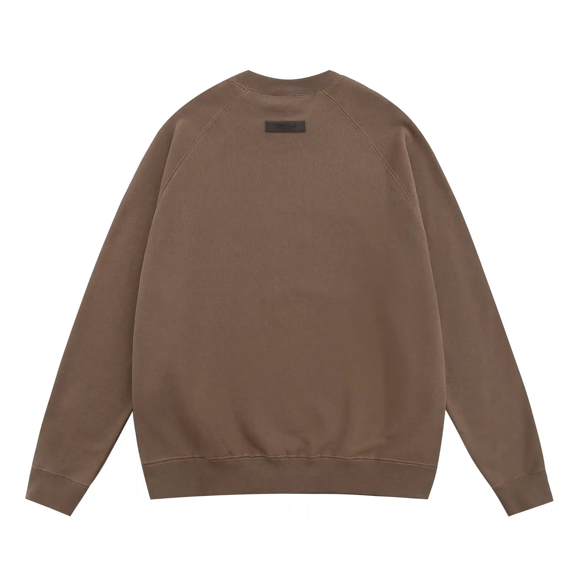 essentials brown crewneck sweatshirt soft fleece casual