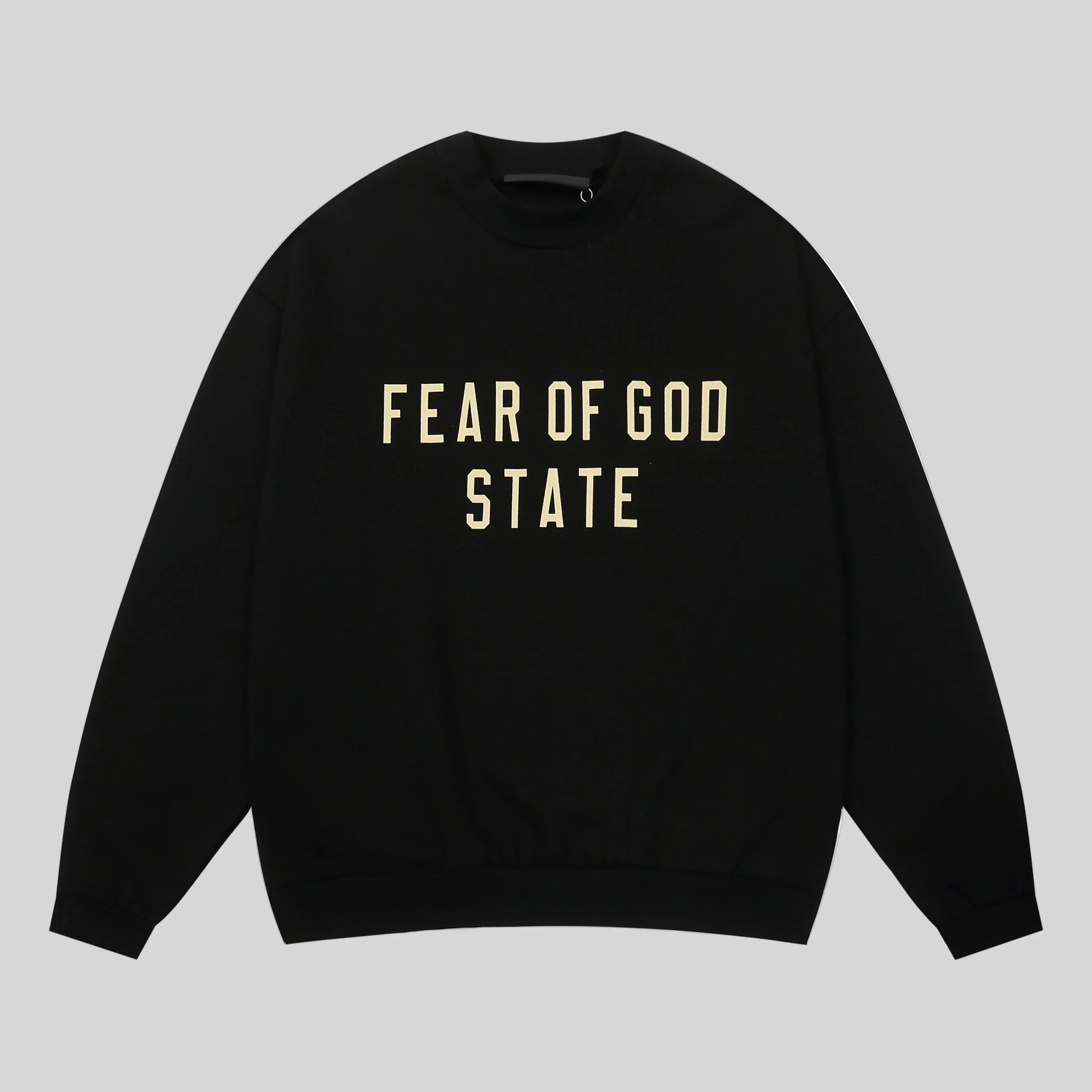 essentials black sweatshirt relaxed fit streetwear