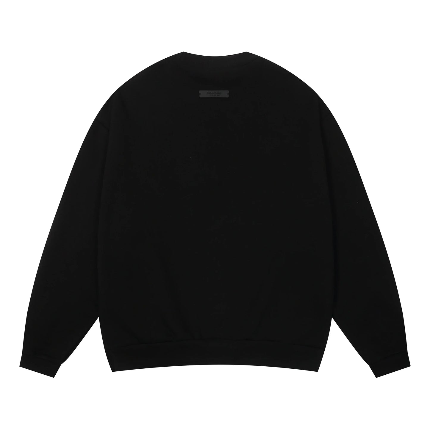 essentials black crewneck sweatshirt soft fleece casual