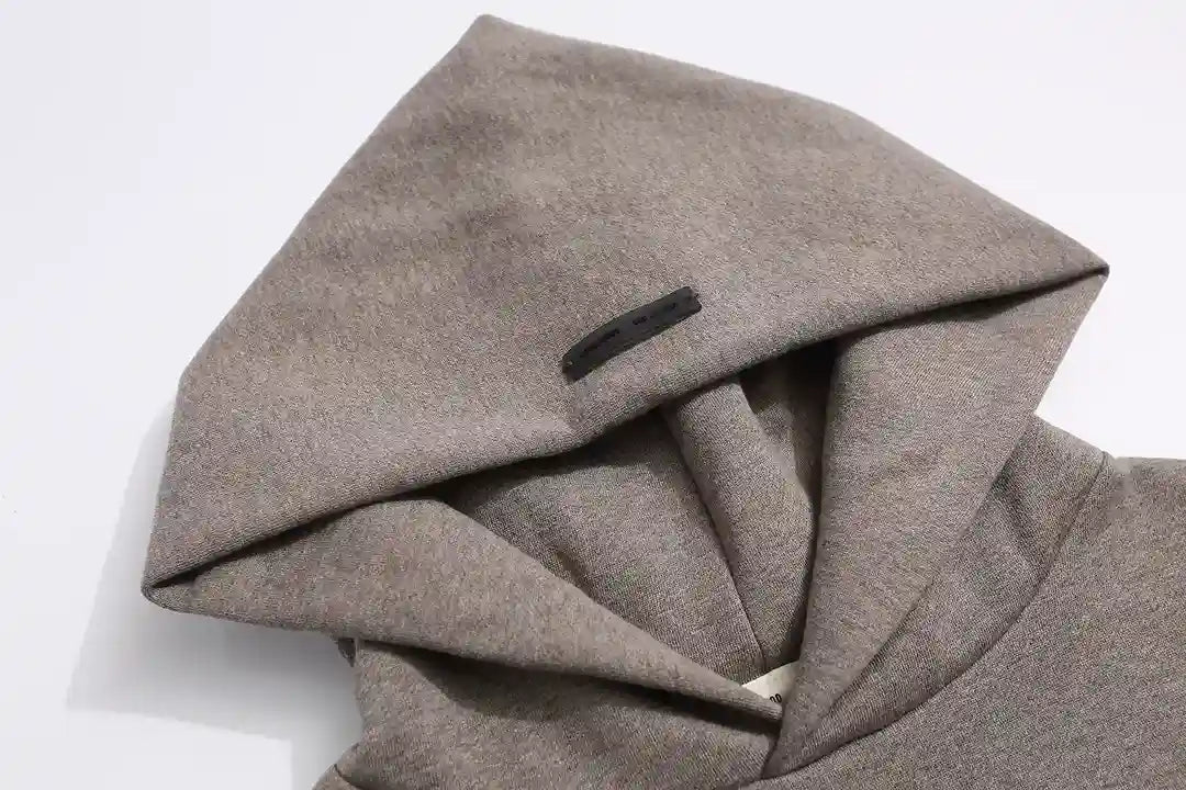 Essentials Clothing Fear Of God Dark Heathered Oatmeal Hoodie