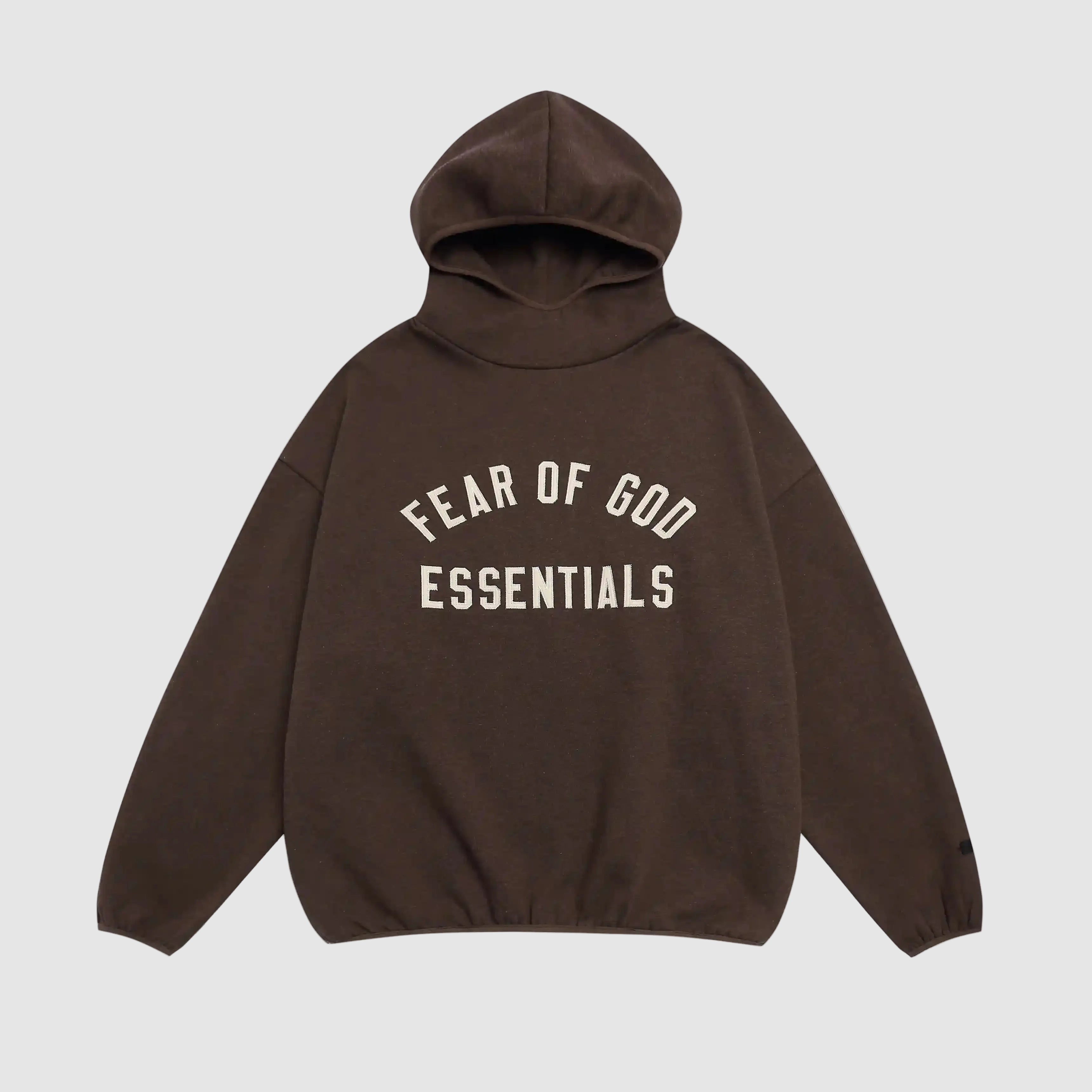 Essentials Clothing Fear Of God Essentials Brown Hoodie