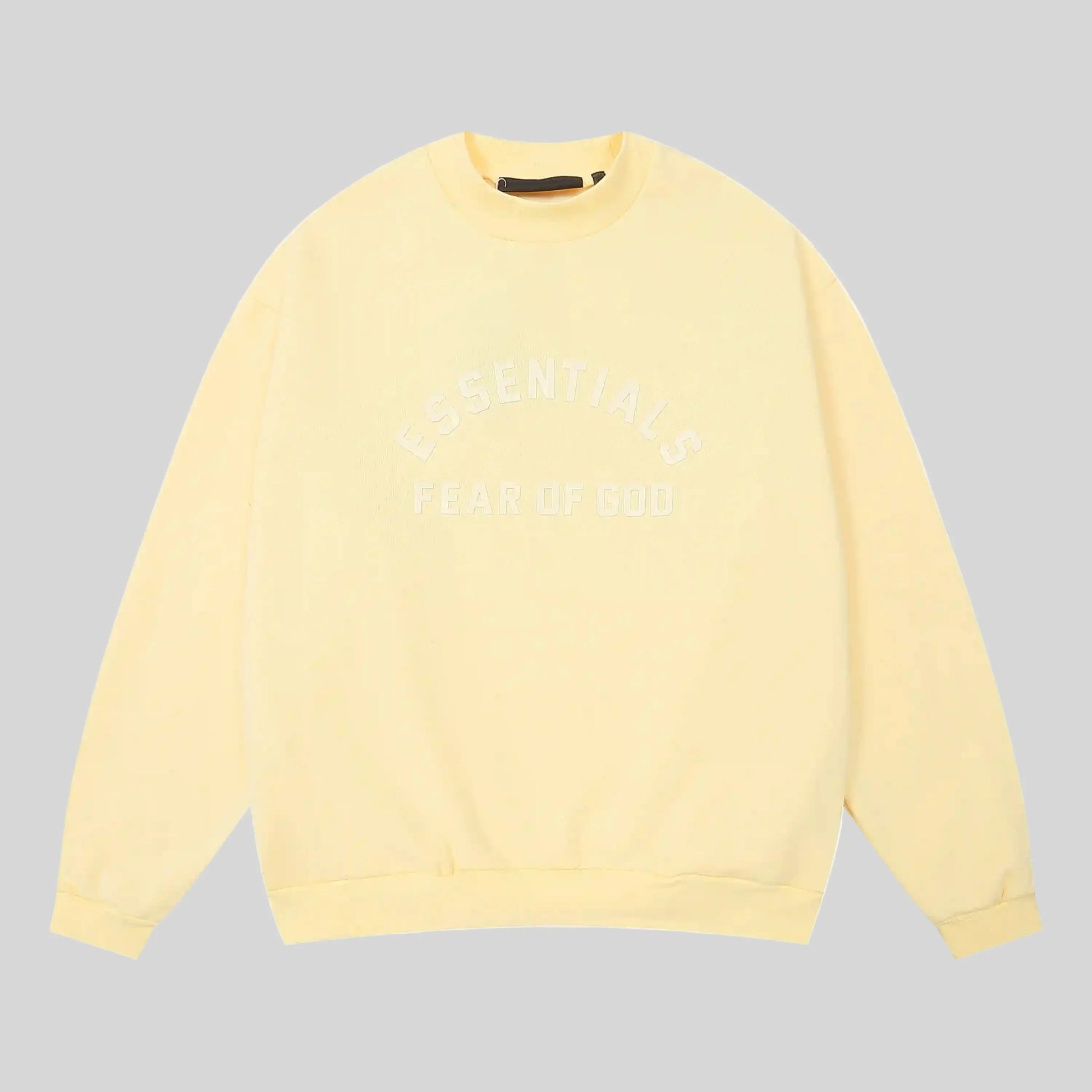 essentials garden yellow sweatshirt relaxed fit streetwear
