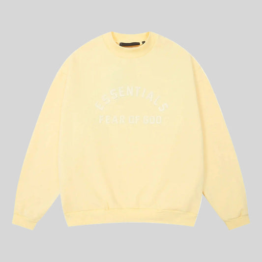 essentials garden yellow sweatshirt relaxed fit streetwear
