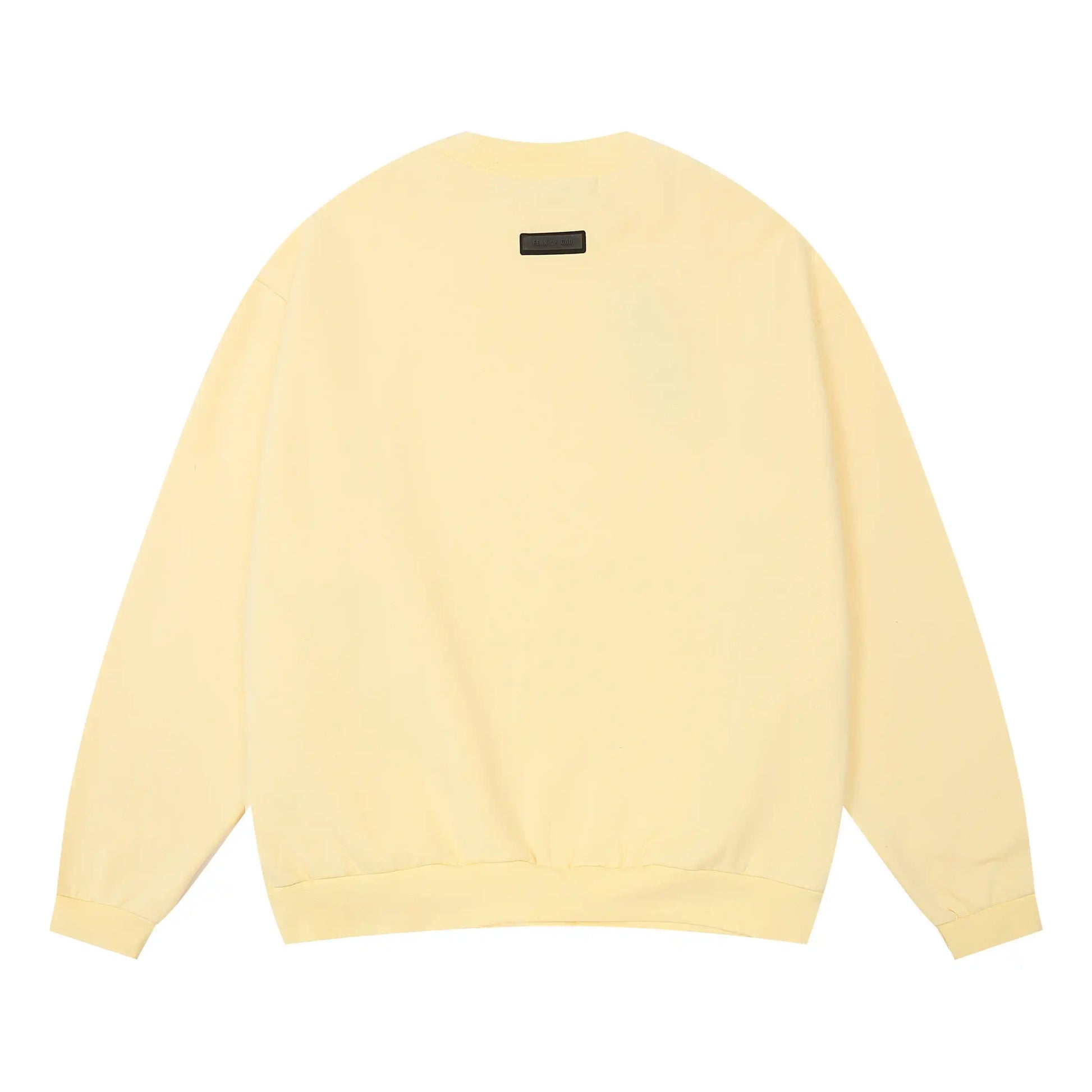essentials garden yellow crewneck sweatshirt soft fleece casual