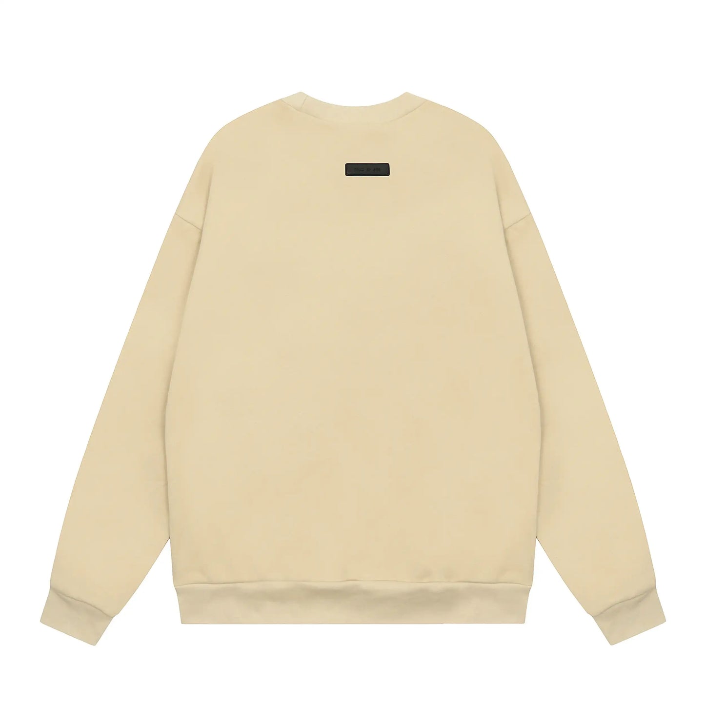 Essentials hampton yellow sweatshirt back view beveled logo branding