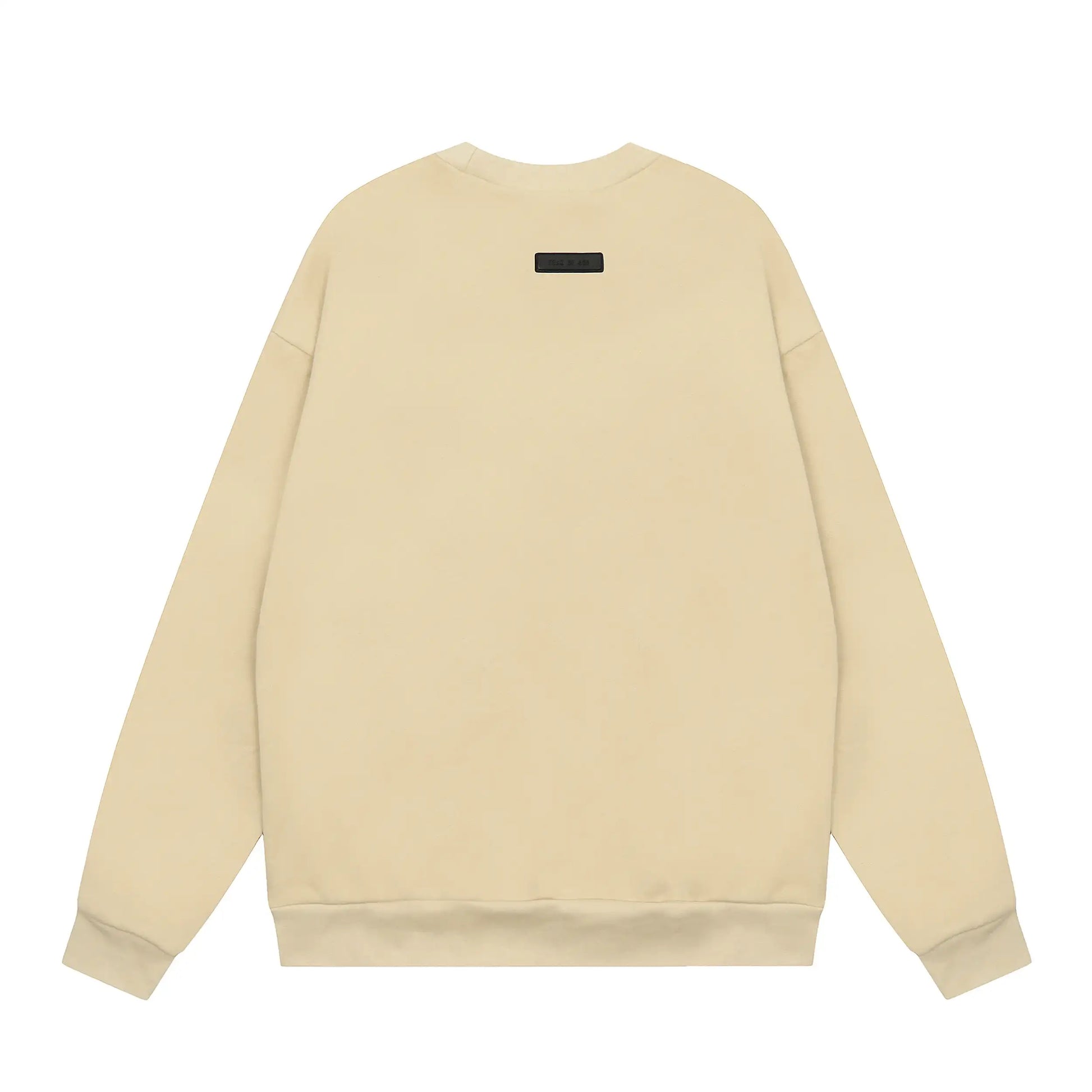 Essentials hampton yellow sweatshirt back view beveled logo branding