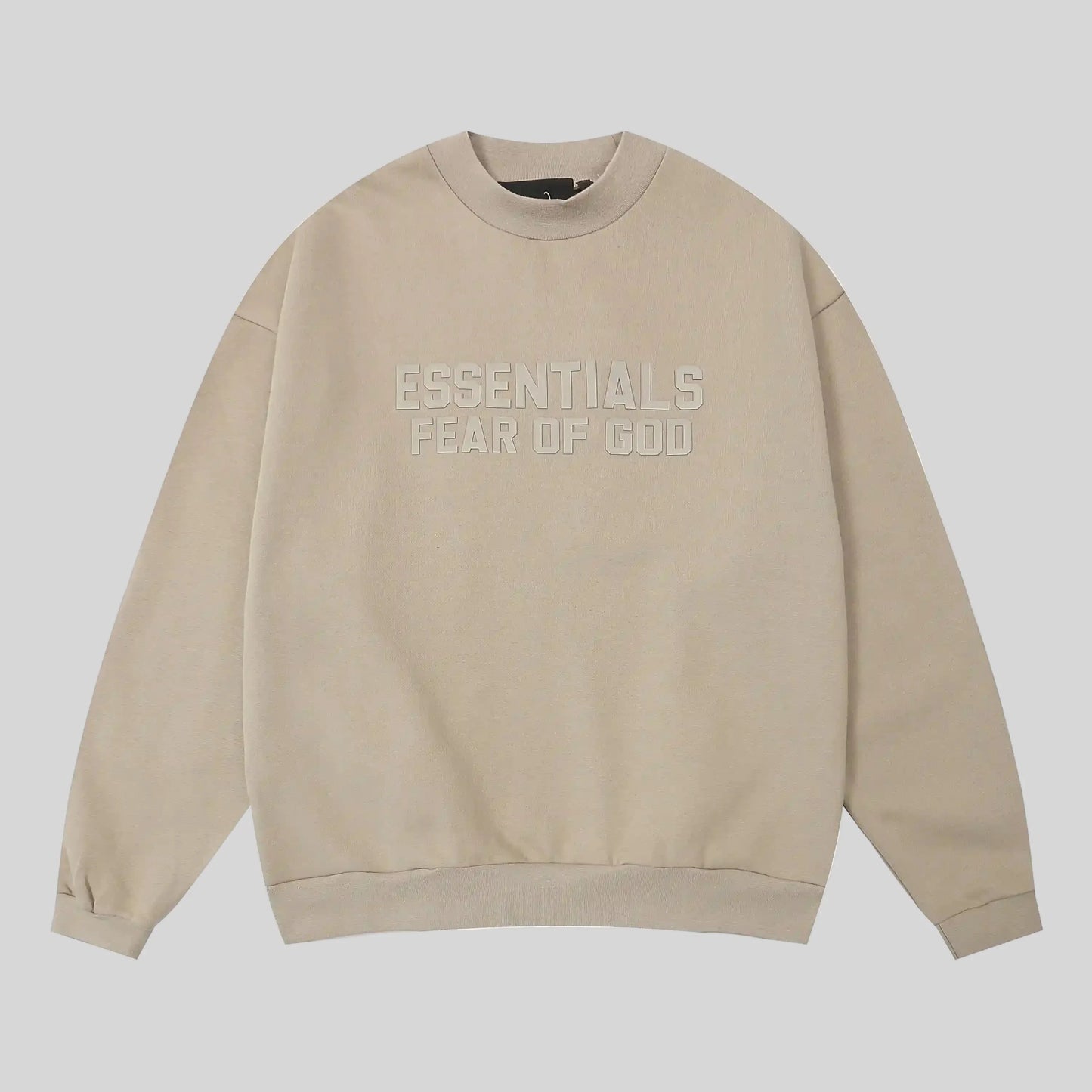 essentials heathered grey sweatshirt relaxed fit streetwear