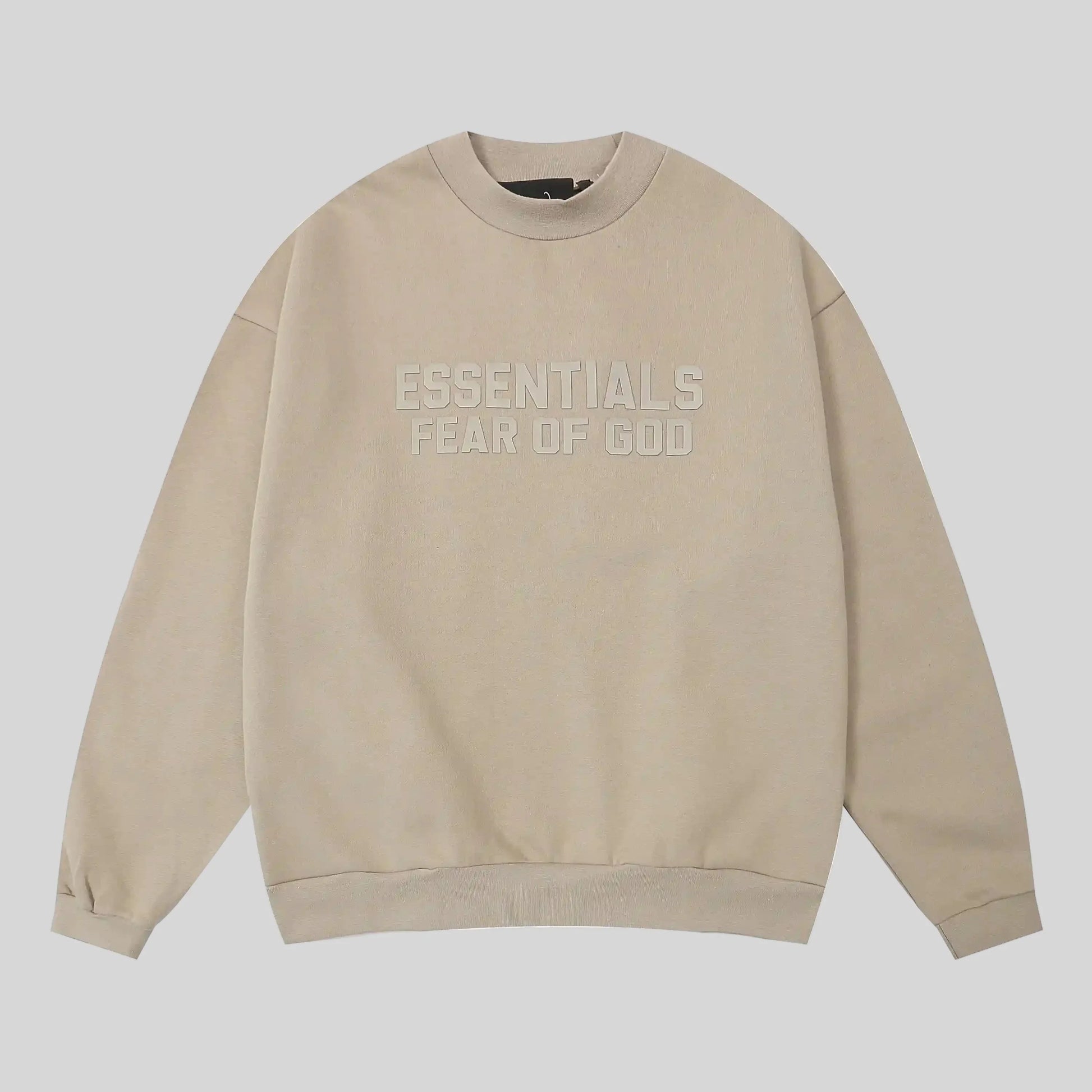 essentials heathered grey sweatshirt relaxed fit streetwear