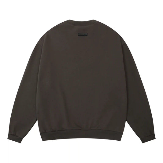 Essentials ink sweatshirt back view beveled logo branding