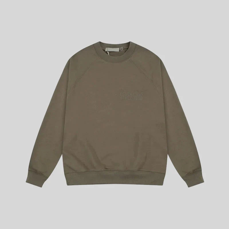 essentials sandrift sweatshirt relaxed fit streetwear