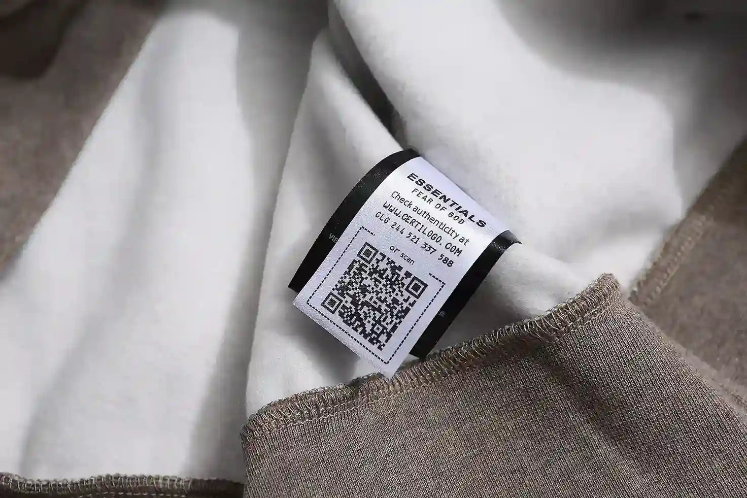 Essentials Dark Heathered Oatmeal Hoodie