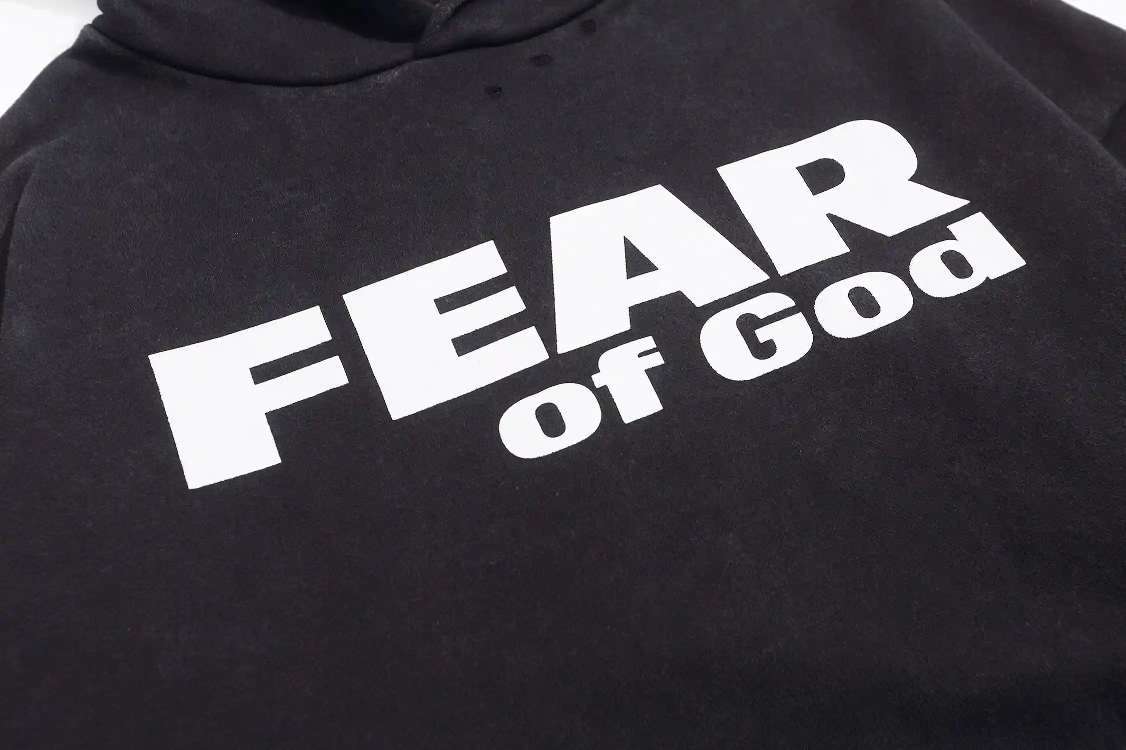 Essentials FOG Black Fear Is Gone Hoodies