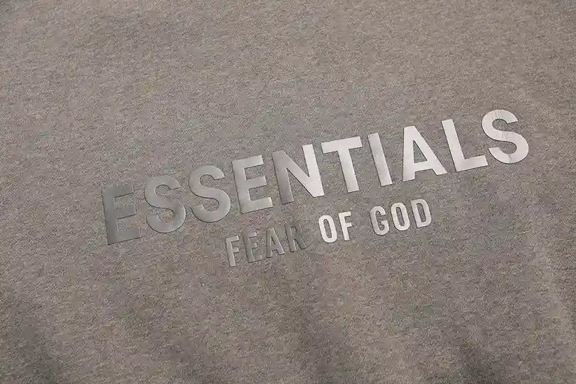 Essentials FOG Dark Heather Oatmeal Zip Hoodie