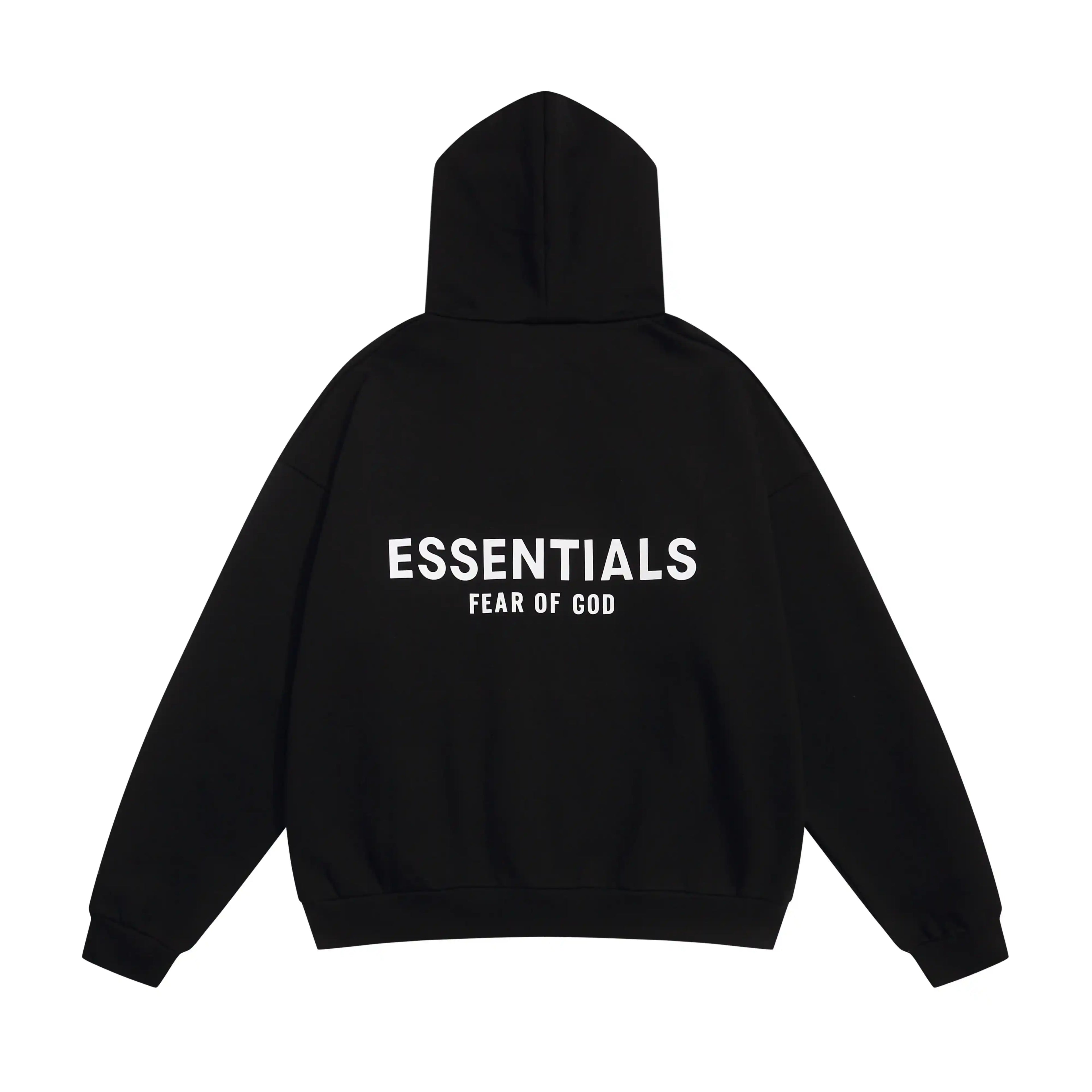 Essentials Fear Of God Black Zip Hoodies