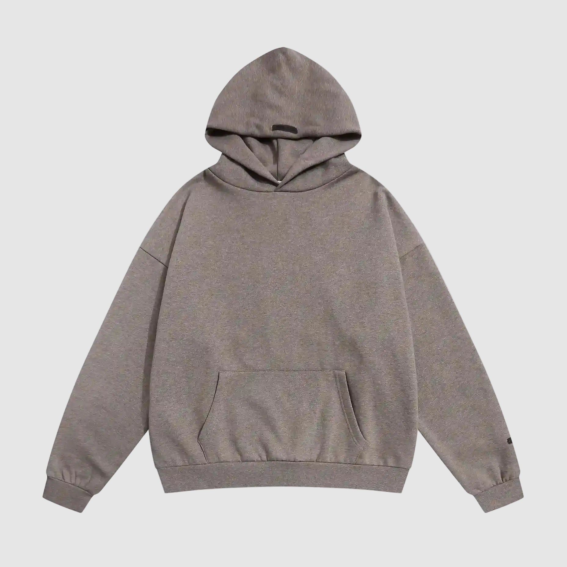 Essentials Fear Of God Dark Heathered Oatmeal Hoodie
