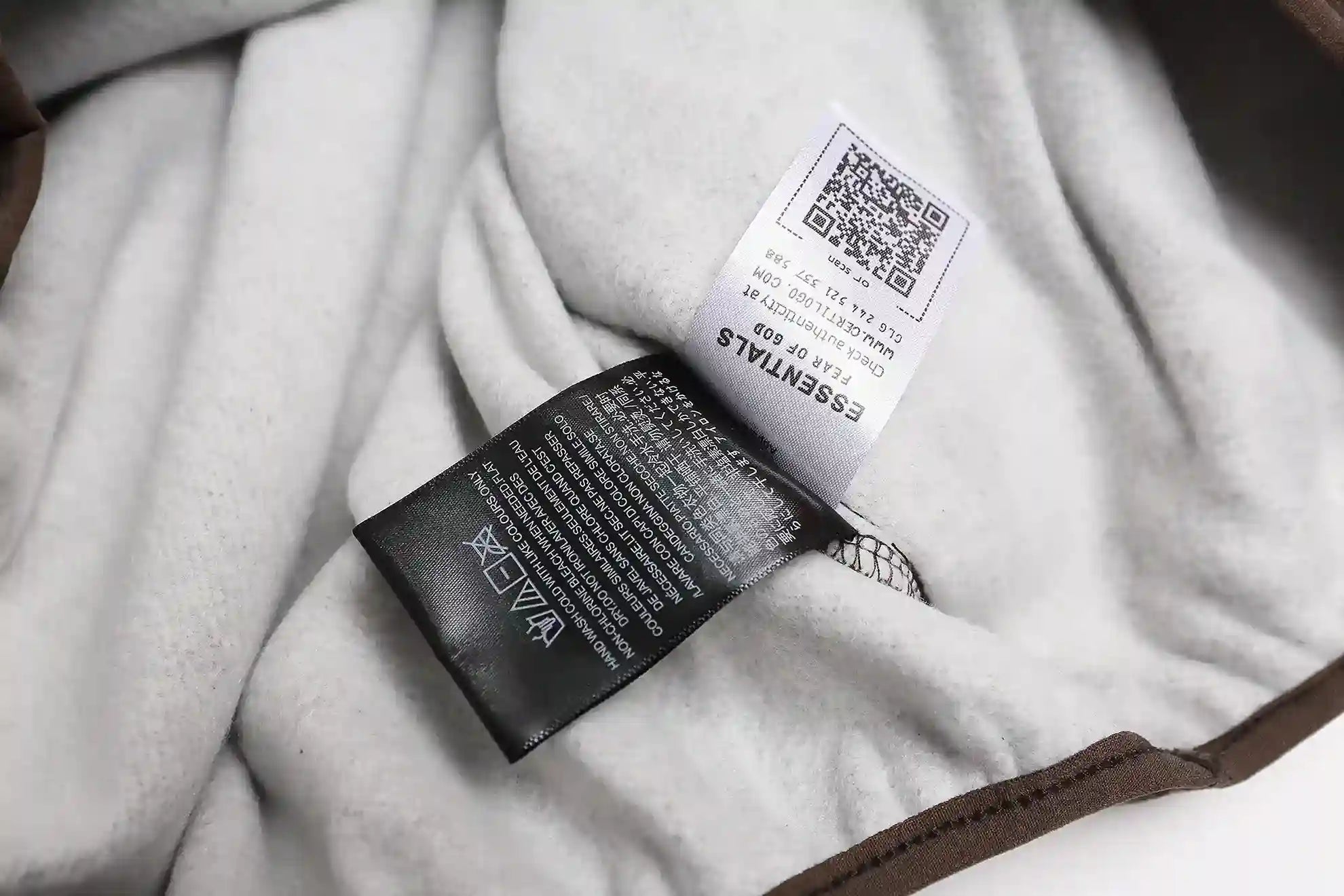 Essentials Fear Of God Essentials Brown Hoodie