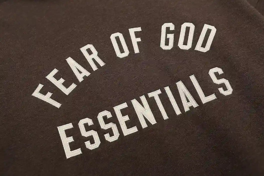 Essentials Fear Of God Essentials Brown Hoodies