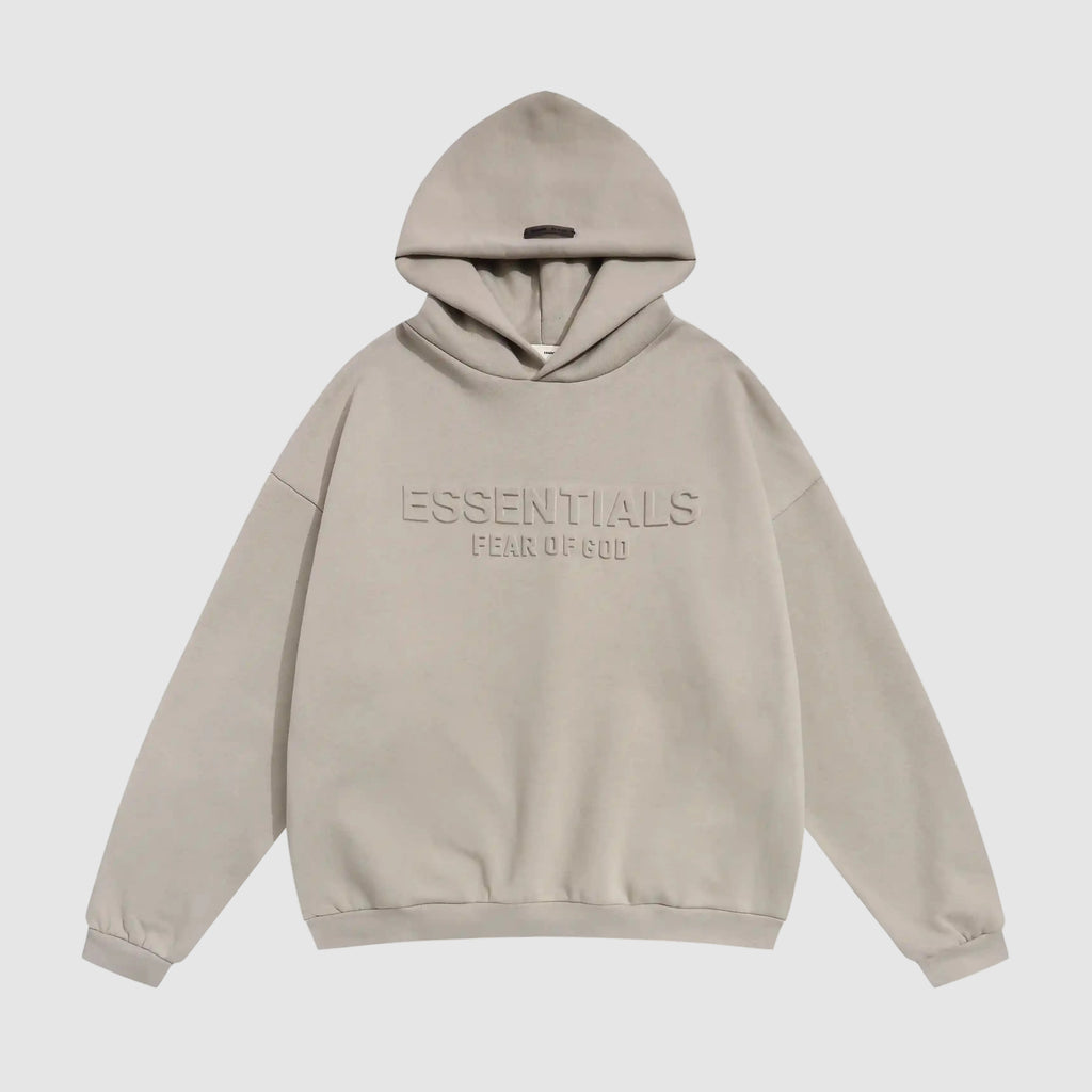 Essentials Fear Of God Heathered Gray Hoodie