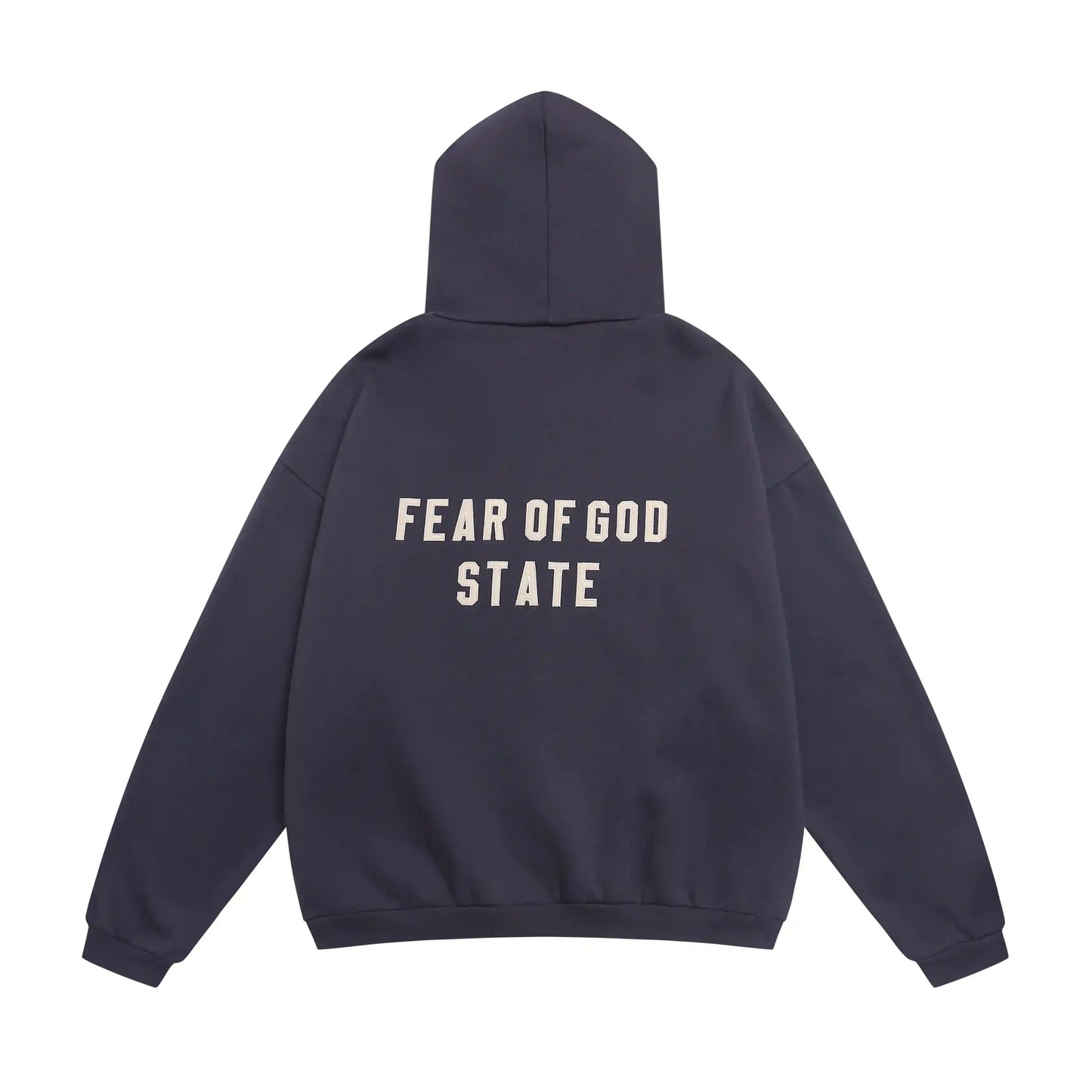Essentials Fear Of God Zip Blue Fog State Hoodie
