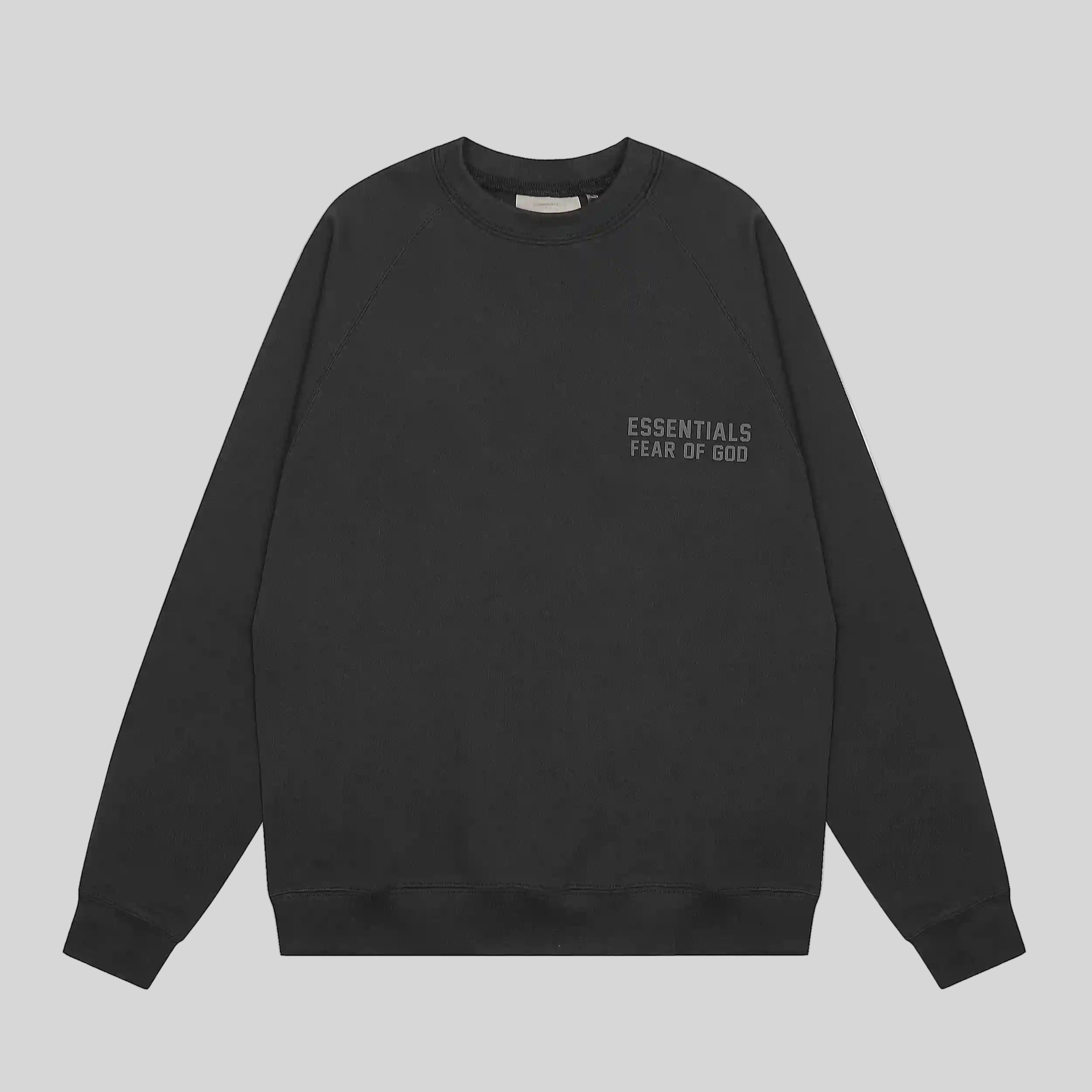 Essentials Fear of God Clothing Black Sweatshirt Front
