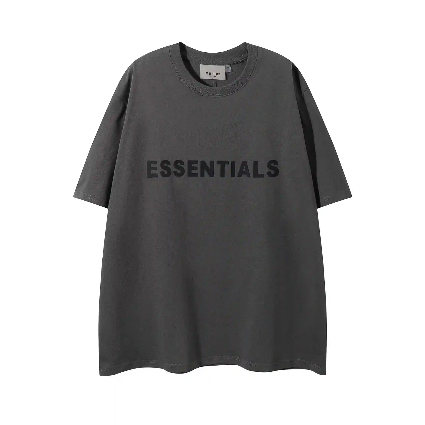 Essentials dark heather oatmeal everyday t-shirt by Fear of God front view