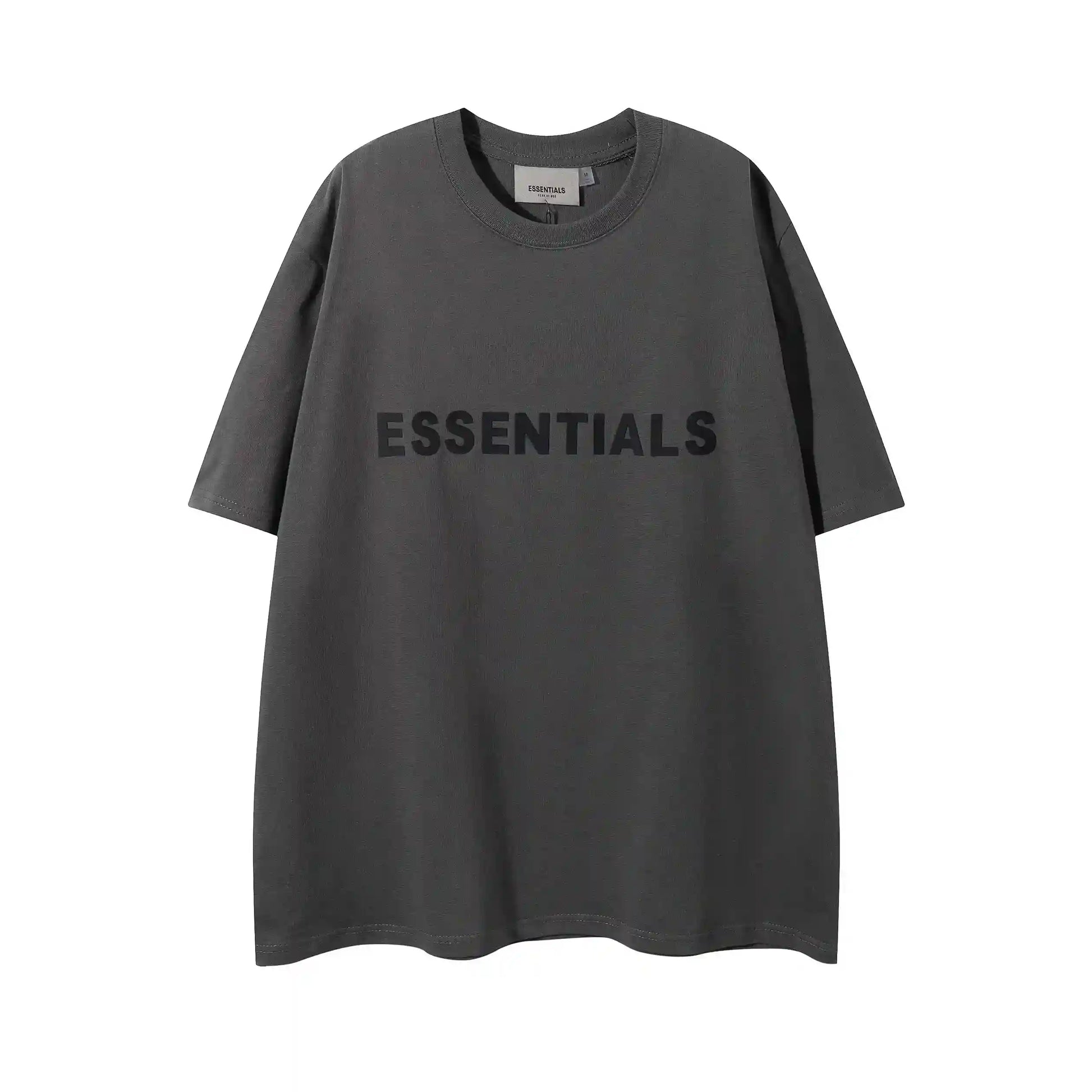 Essentials dark heather oatmeal everyday t-shirt by Fear of God front view