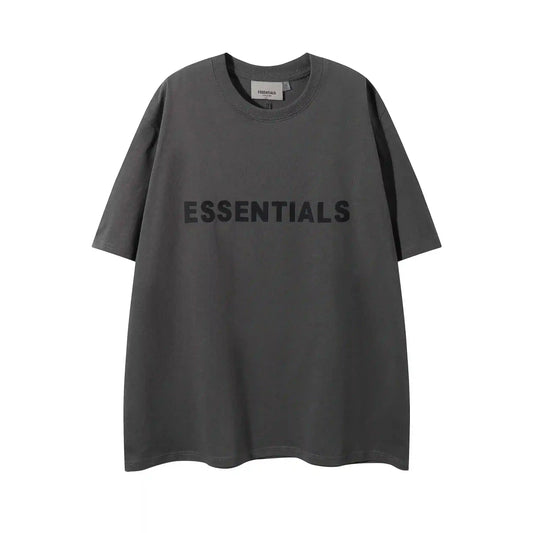 Essentials dark heather oatmeal everyday t-shirt by Fear of God front view