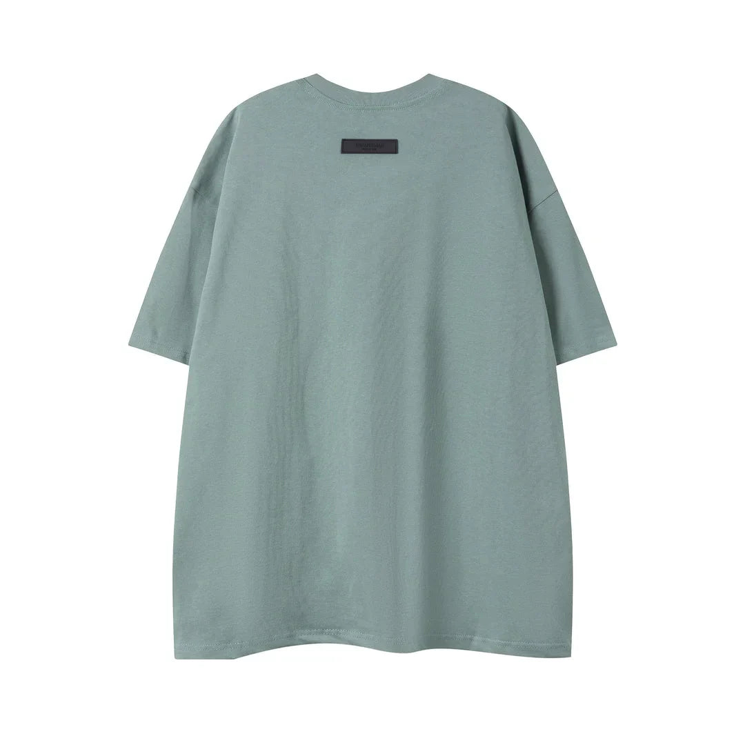 Premium cotton detail on essentials mint blue t-shirt by Fear of God

