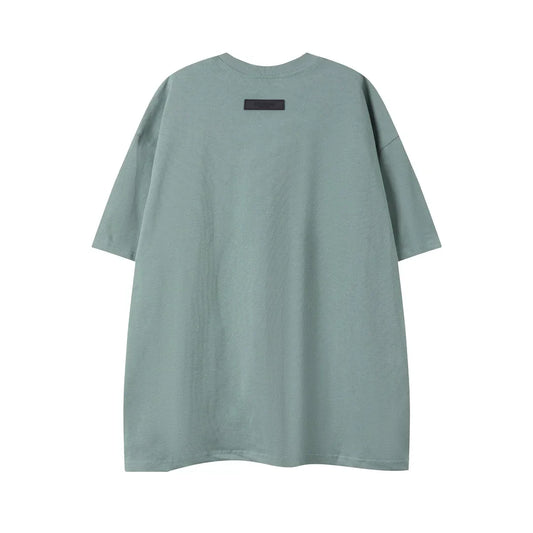 Premium cotton detail on essentials mint blue t-shirt by Fear of God

