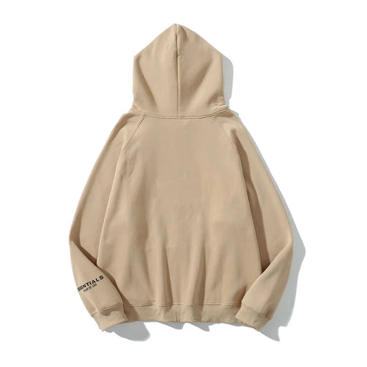 essentials oversized brown hoodie soft fleece pullover casual