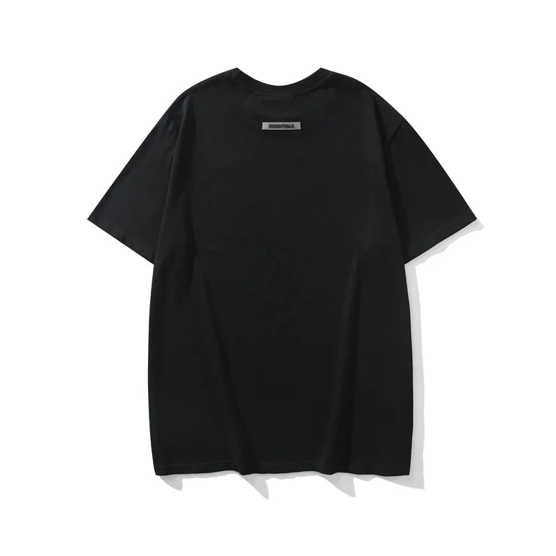 Essentials black minimal casual streetwear tee by Fear of God outfit