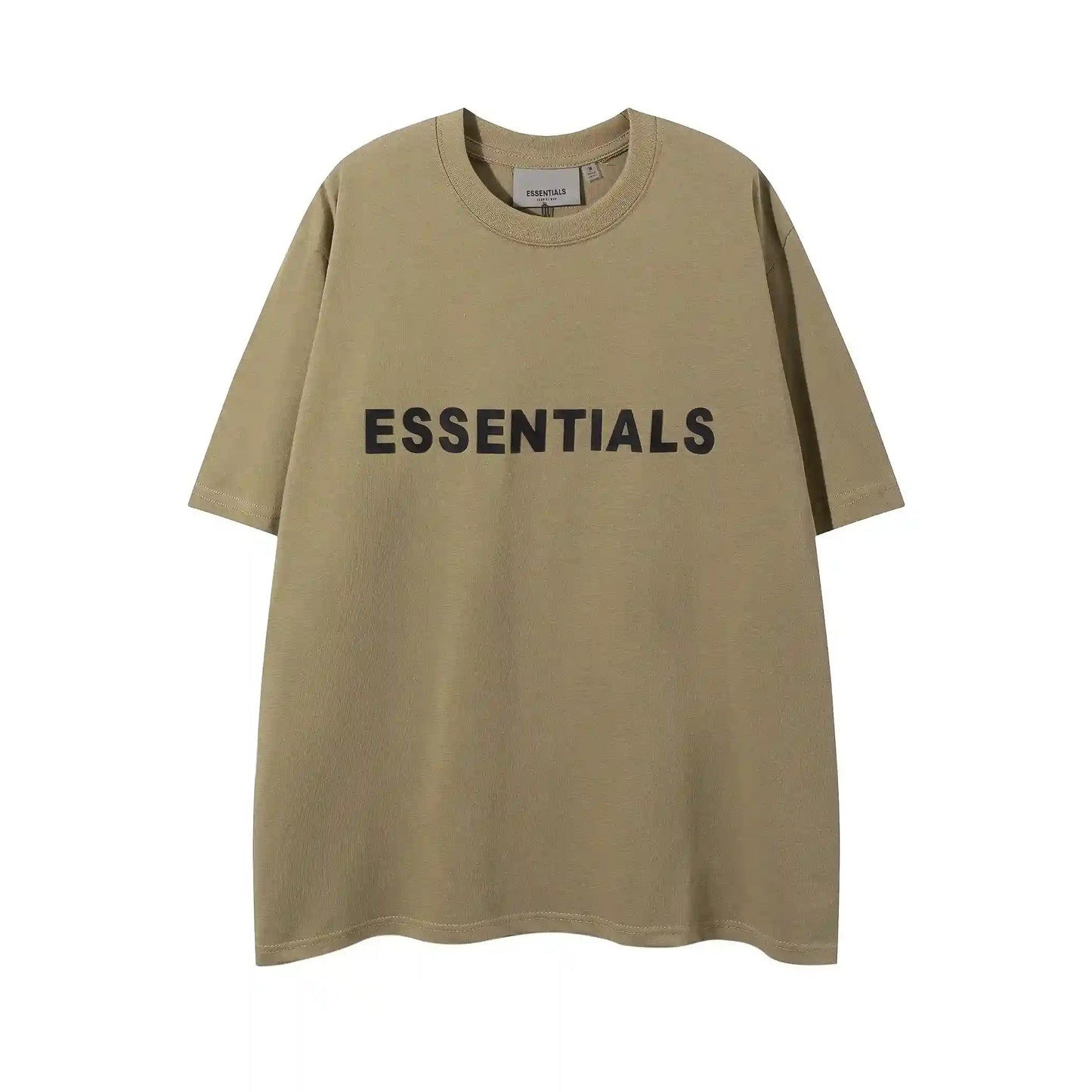 Essentials harvest brown casual streetwear tee by Fear of God outfit